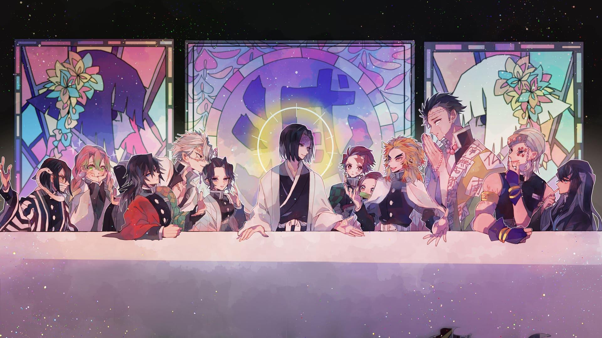 1920x1080 Demon Slayer Aesthetic Purple Wallpaper