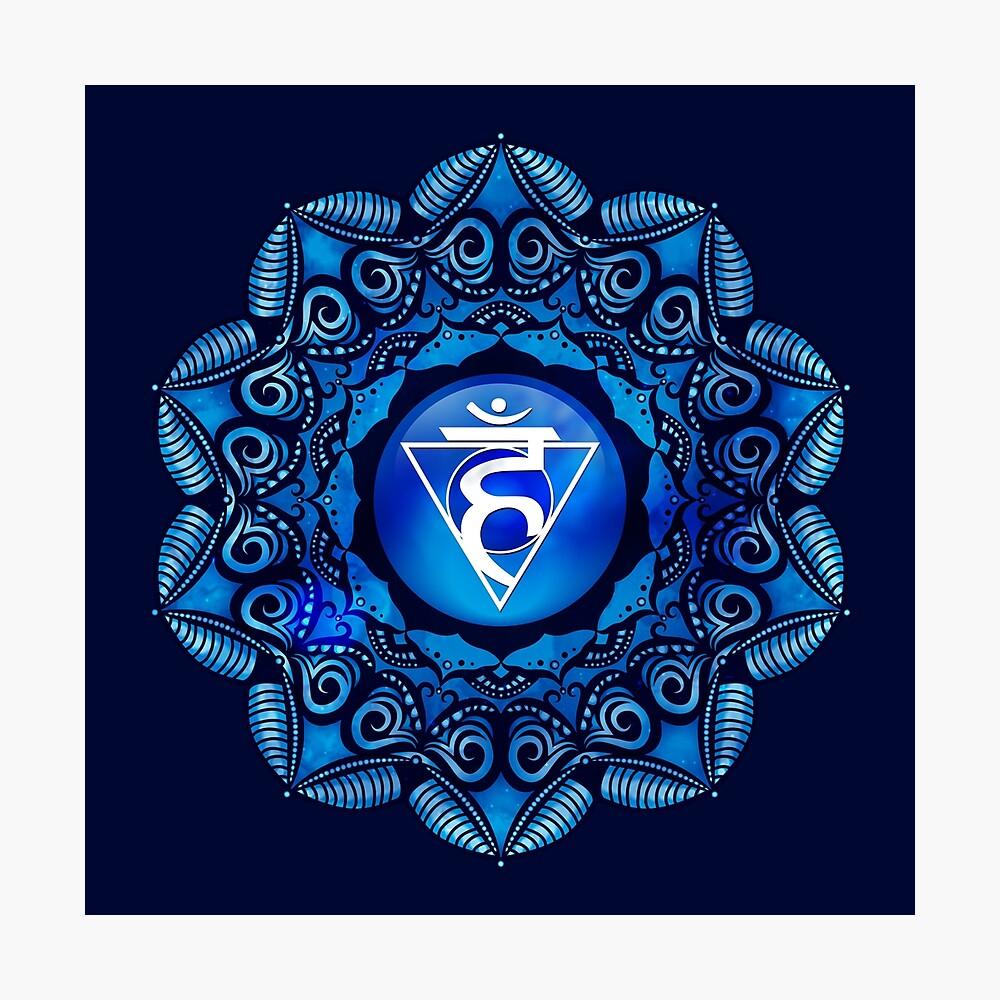 1000x1000 Throat Chakra Mandala Poster