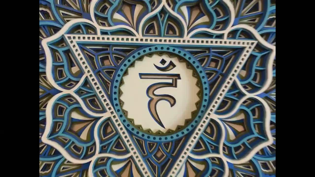 1280x720 Throat Chakra, Geometric. Wooden Wall Décor