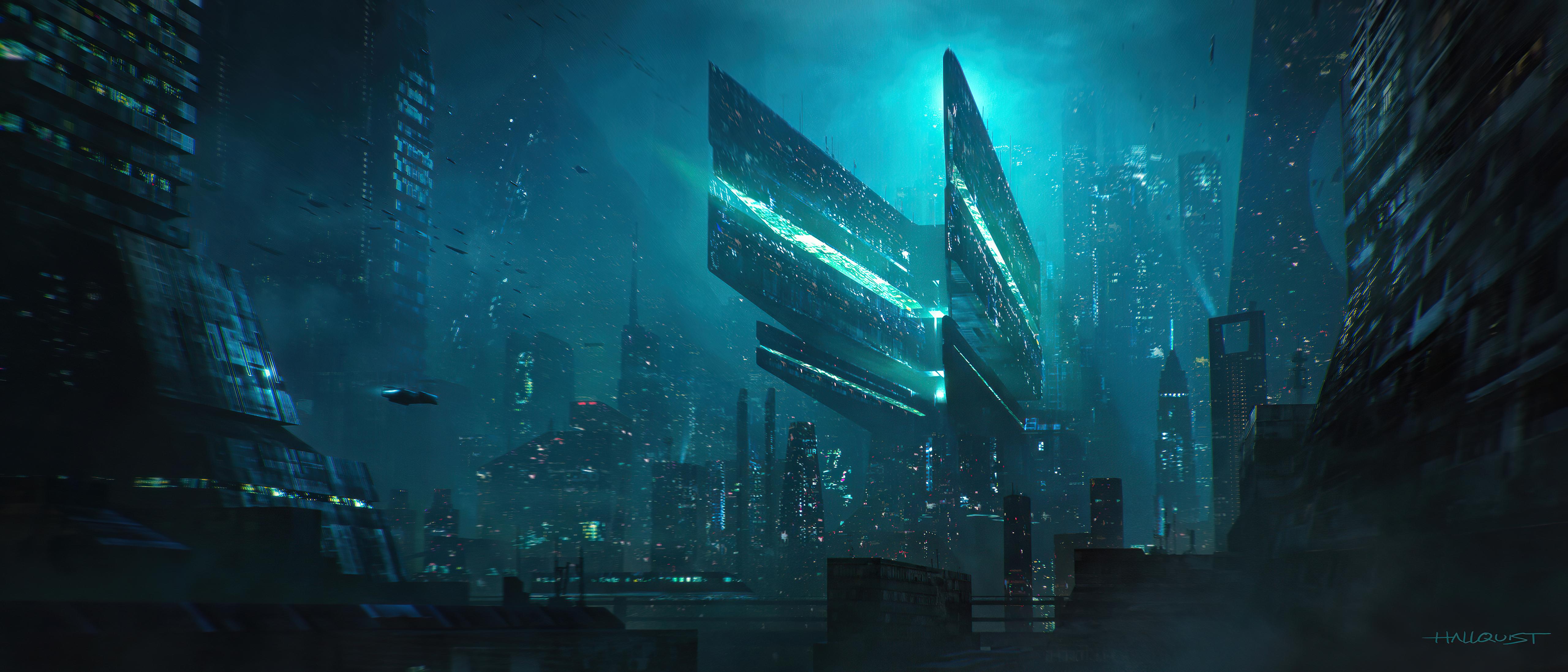5120x2195 Wallpaper 4k Scifi City Concept 4k Wallpaper