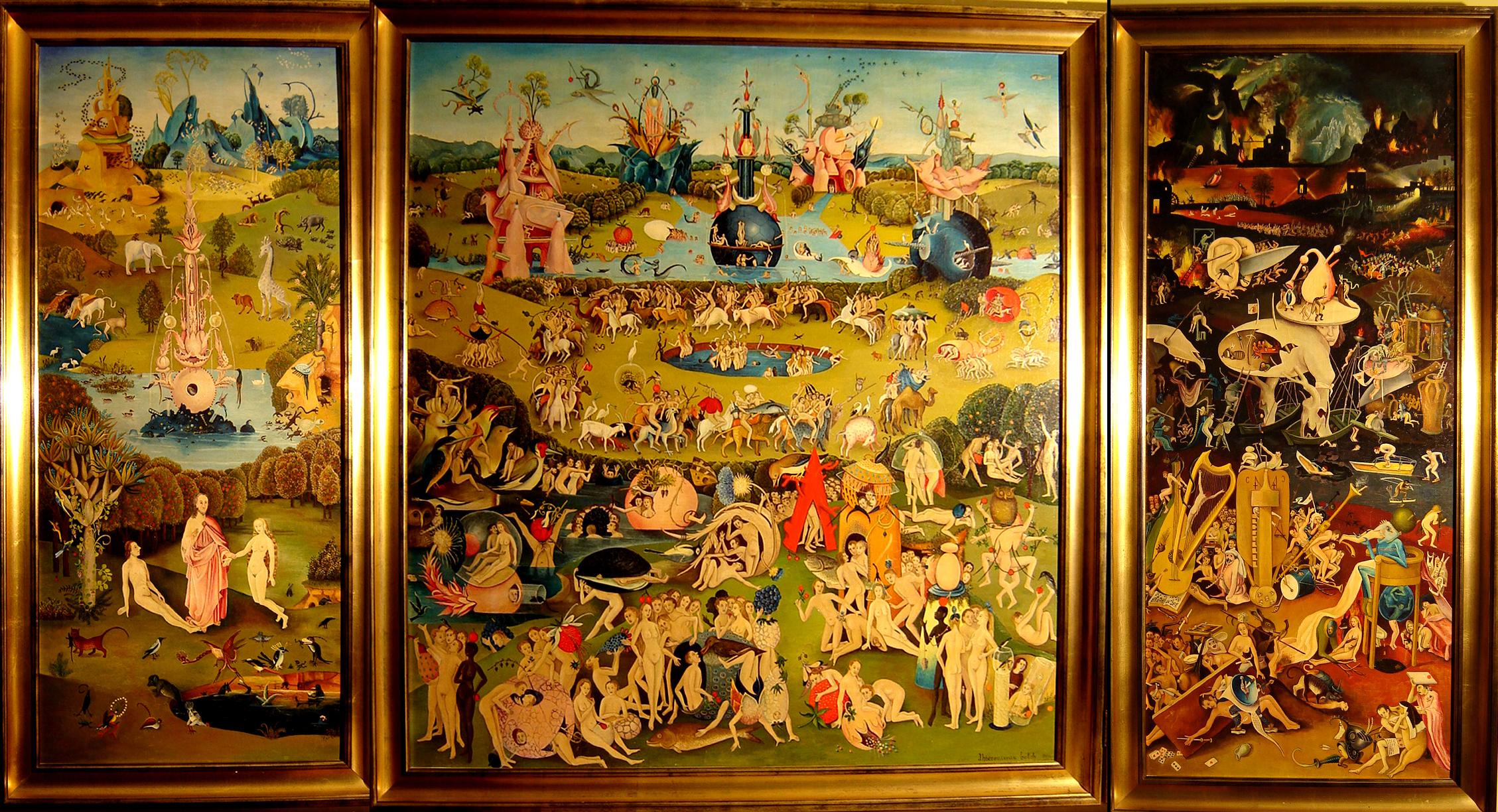 2258x1224 El Bosco. Garden of earthly delights, Hieronymus bosch, Painting