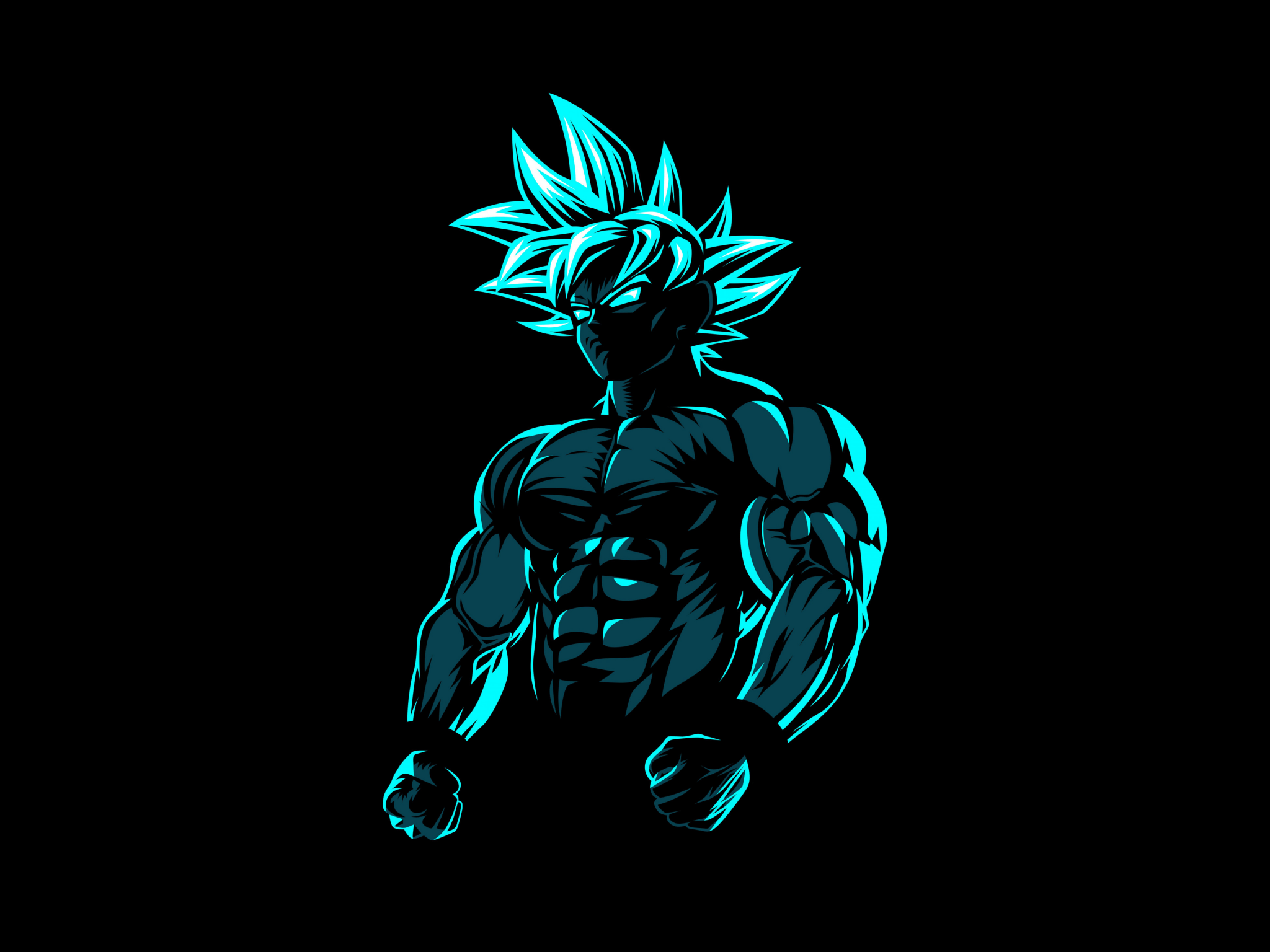 2048x1536 Goku Wallpaper 4K, Beast Mode, AMOLED, Black Dark