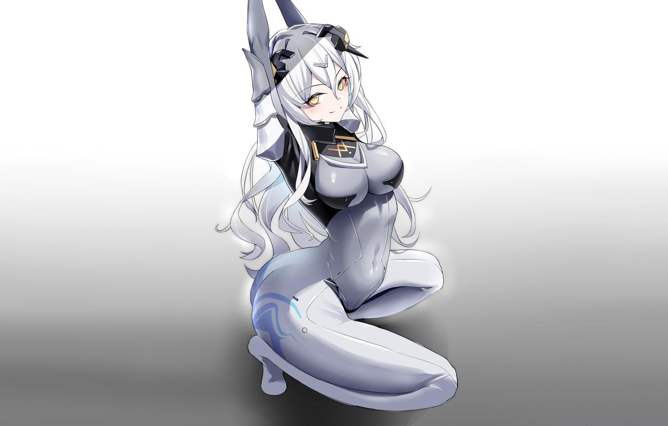 1332x850 Wallpaper girl, white, , boobs, stretch, anime, babe, oppai, tights, tight, anime girl, tight suit, anime babe, body tight image for desktop, section сёнэн