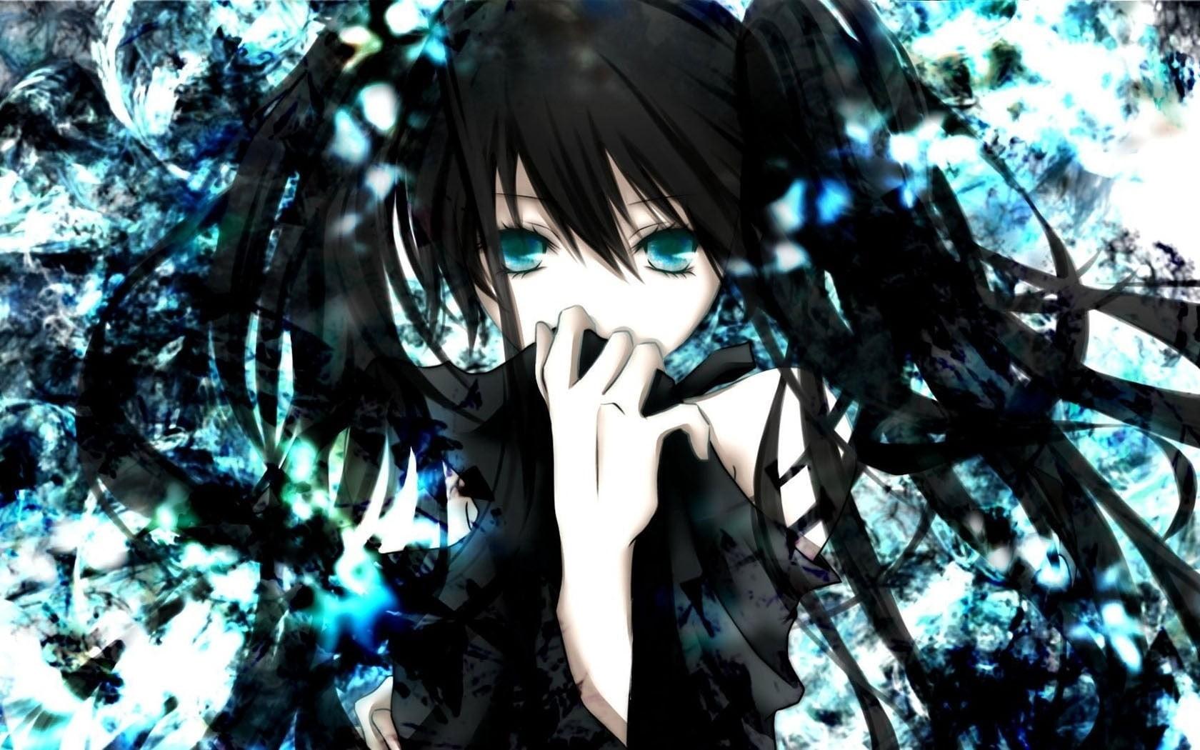 1680x1050 Wallpaper / portrait, human face, black, digital composite, lifestyles, anime girls, hand, illustration, day, real people, haired, young adult, character, nature, body part free download