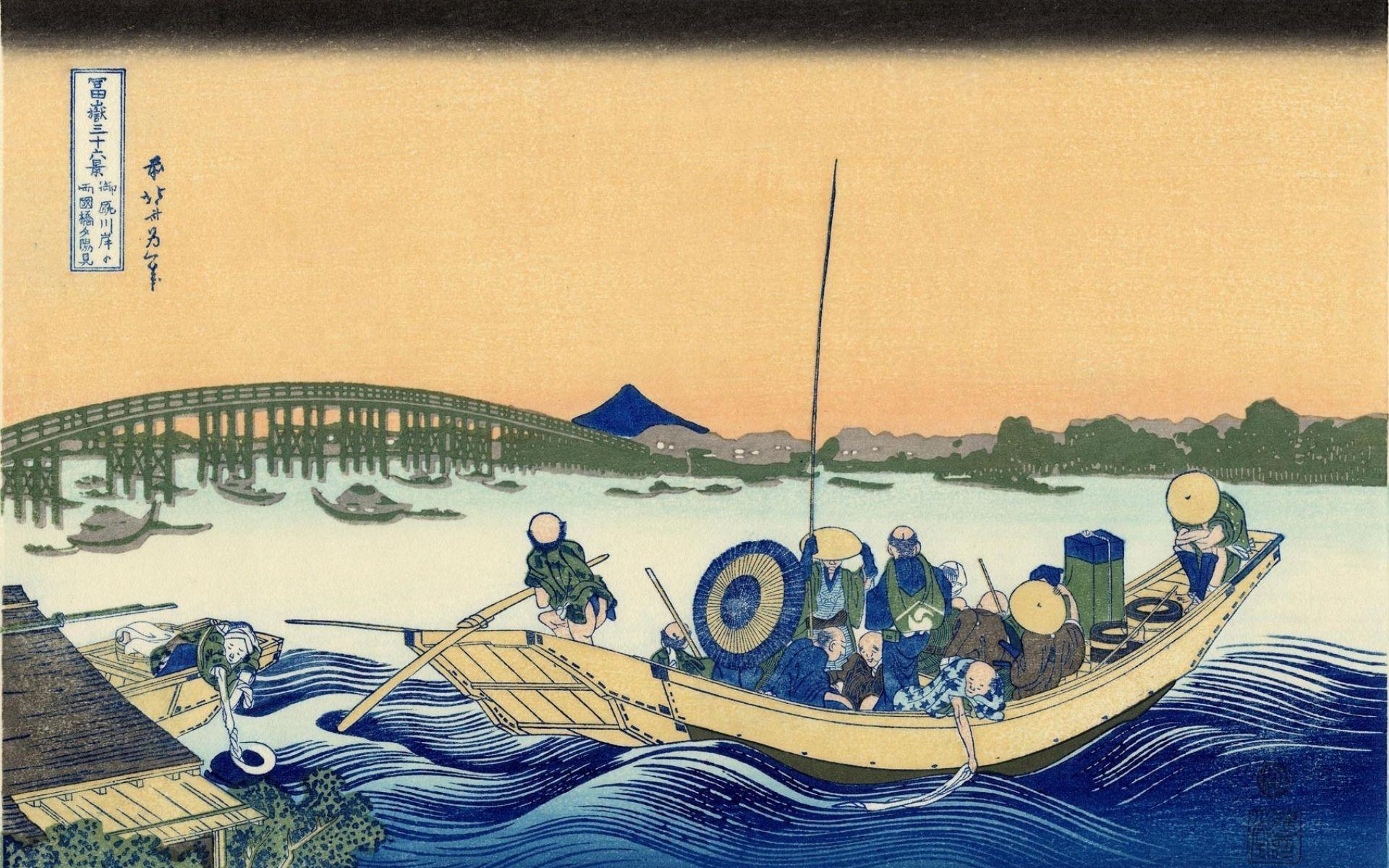 1920x1200 japan paintings katsushika hokusai thirtysix views of mount fuji