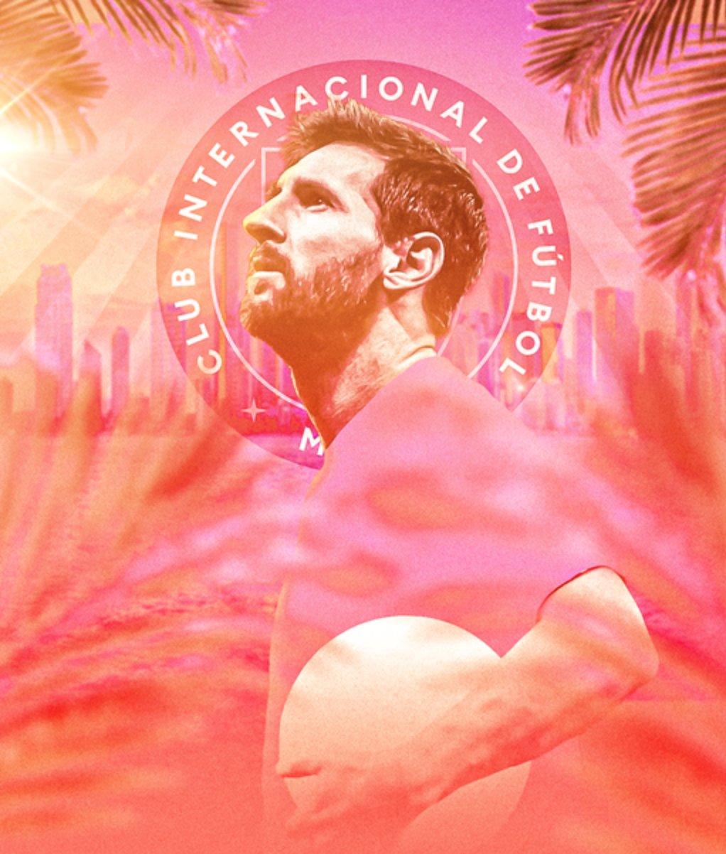 1022x1202 Messi Inter Miami CF Pink Wallpaper
