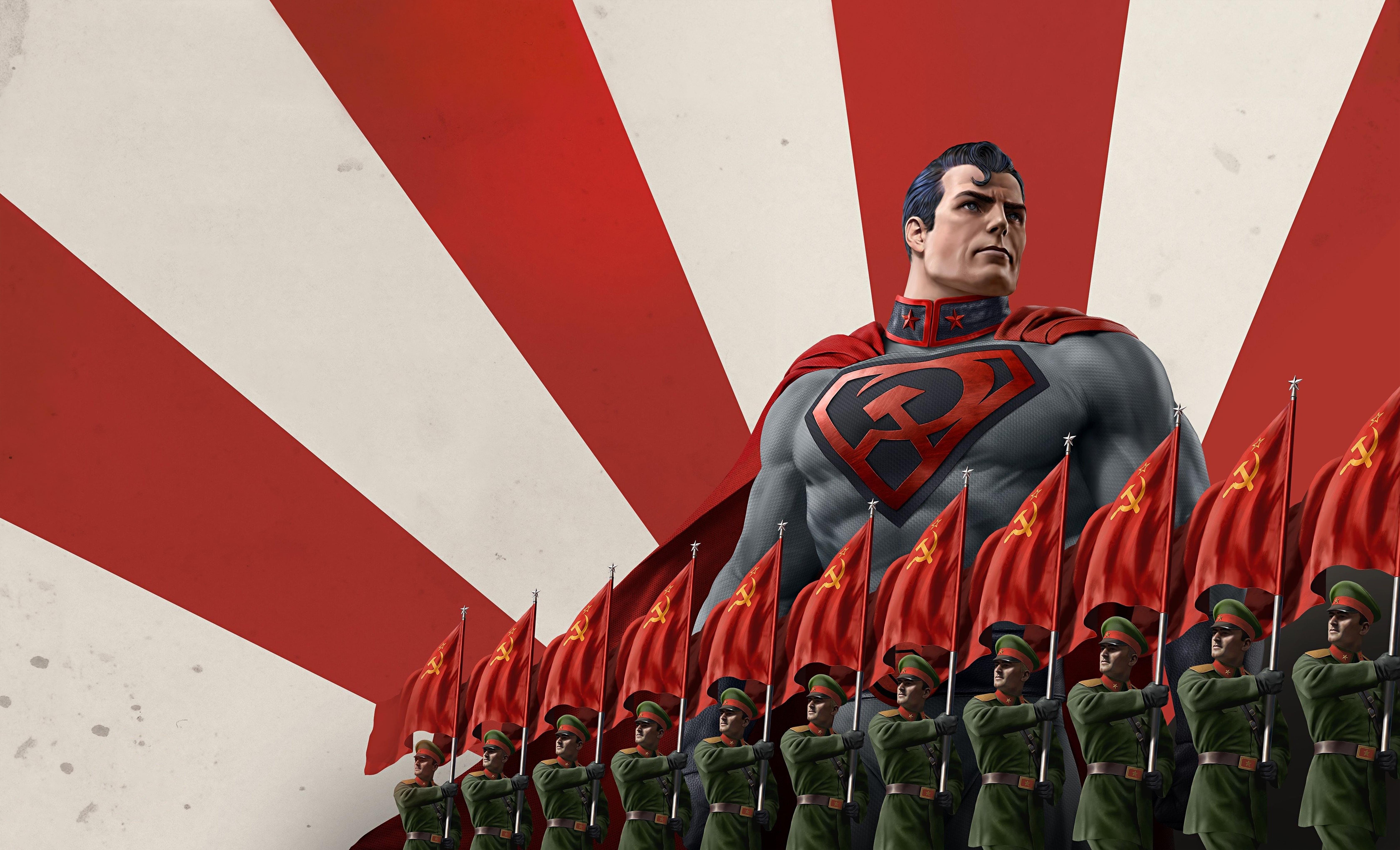 6723x4082 Wallpaper / Russia, Soviet Army, 5K, artwork, Superman free download