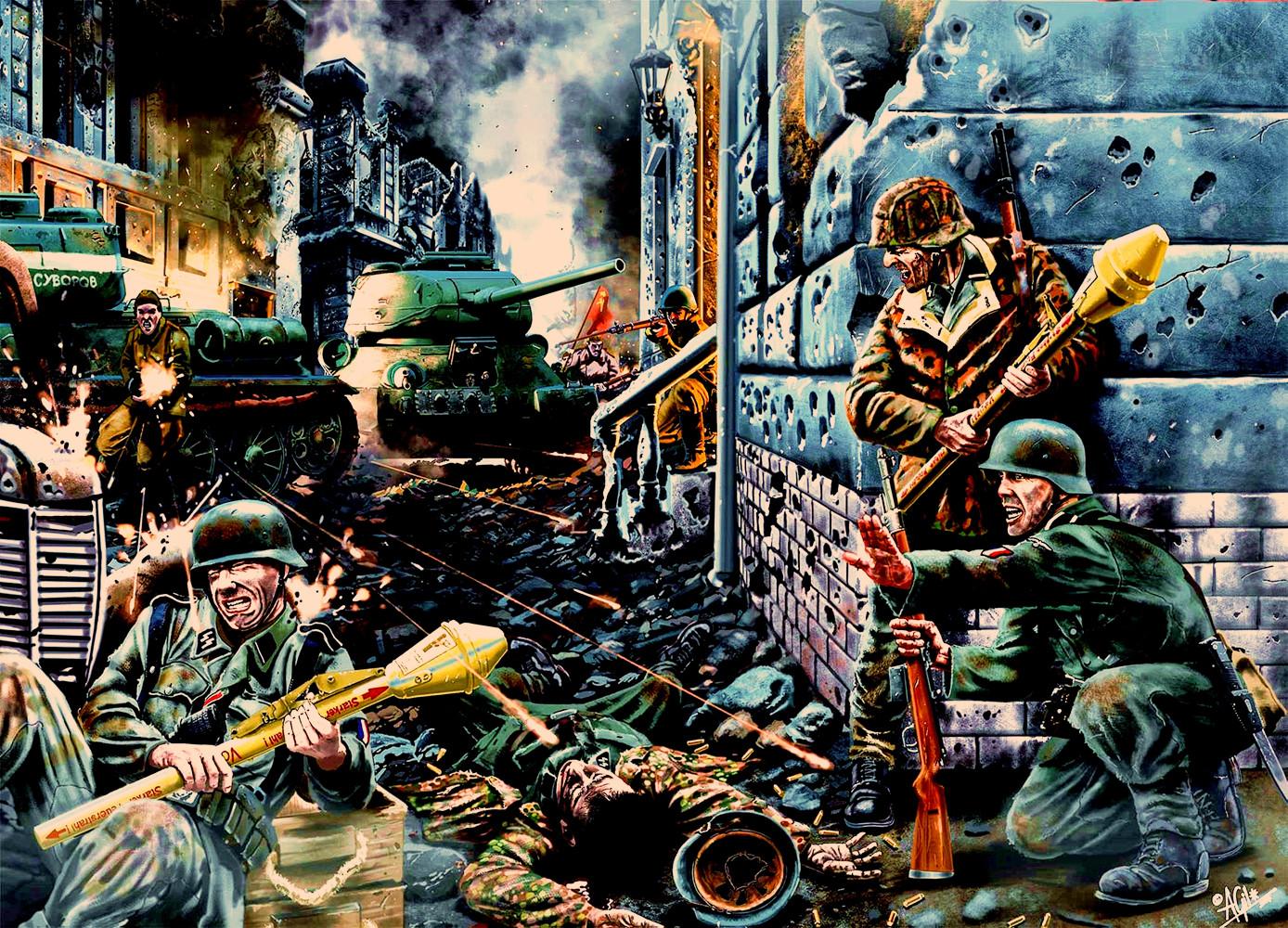1388x1000 Vintage WW II Poster Wall Art Red Army Battle of Berlin War Military Wallpaper Sticker Retro Kraft Paper Painting Wall Decor