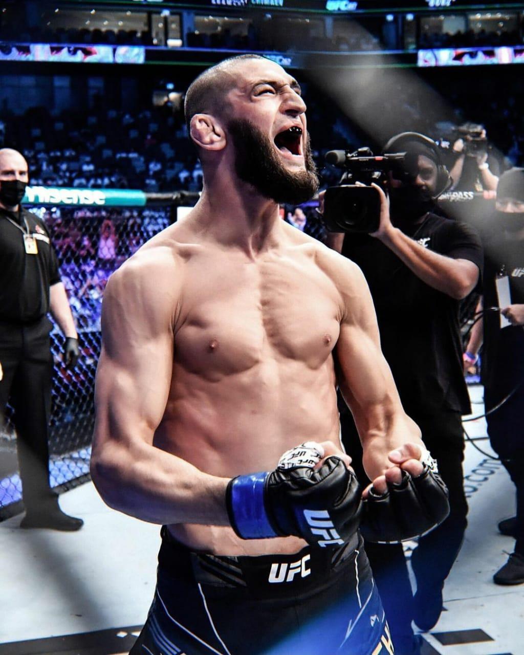 1024x1280 VIDEO: Khamzat Chimaev Chokes Out Li Jingliang With a Brutal Submission, Calls Out Brock Lesnar at UFC 267