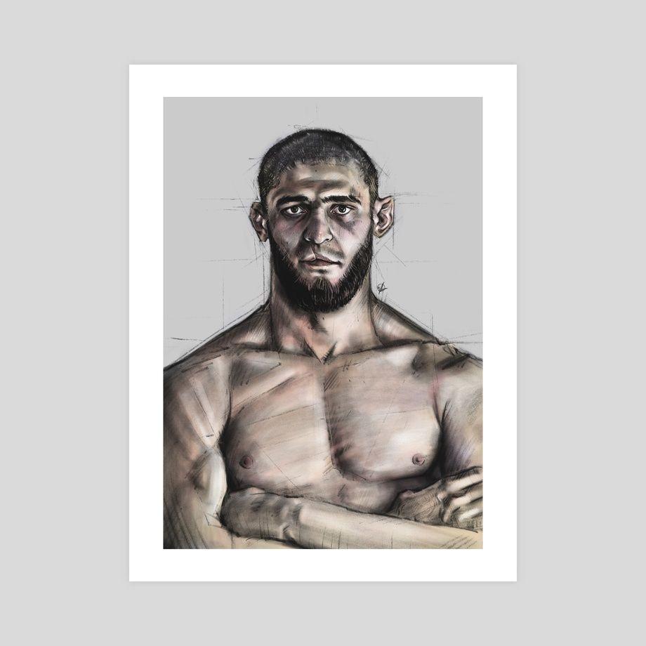 920x920 Khamzat Chimaev, an art print by Ben Van Lier. Giclee art print, Art prints, Giclee art