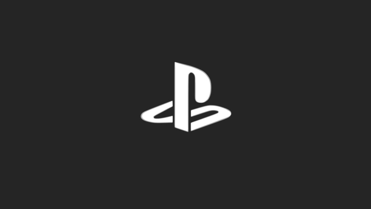 1280x720 sony playstation, logo, console, grey, background