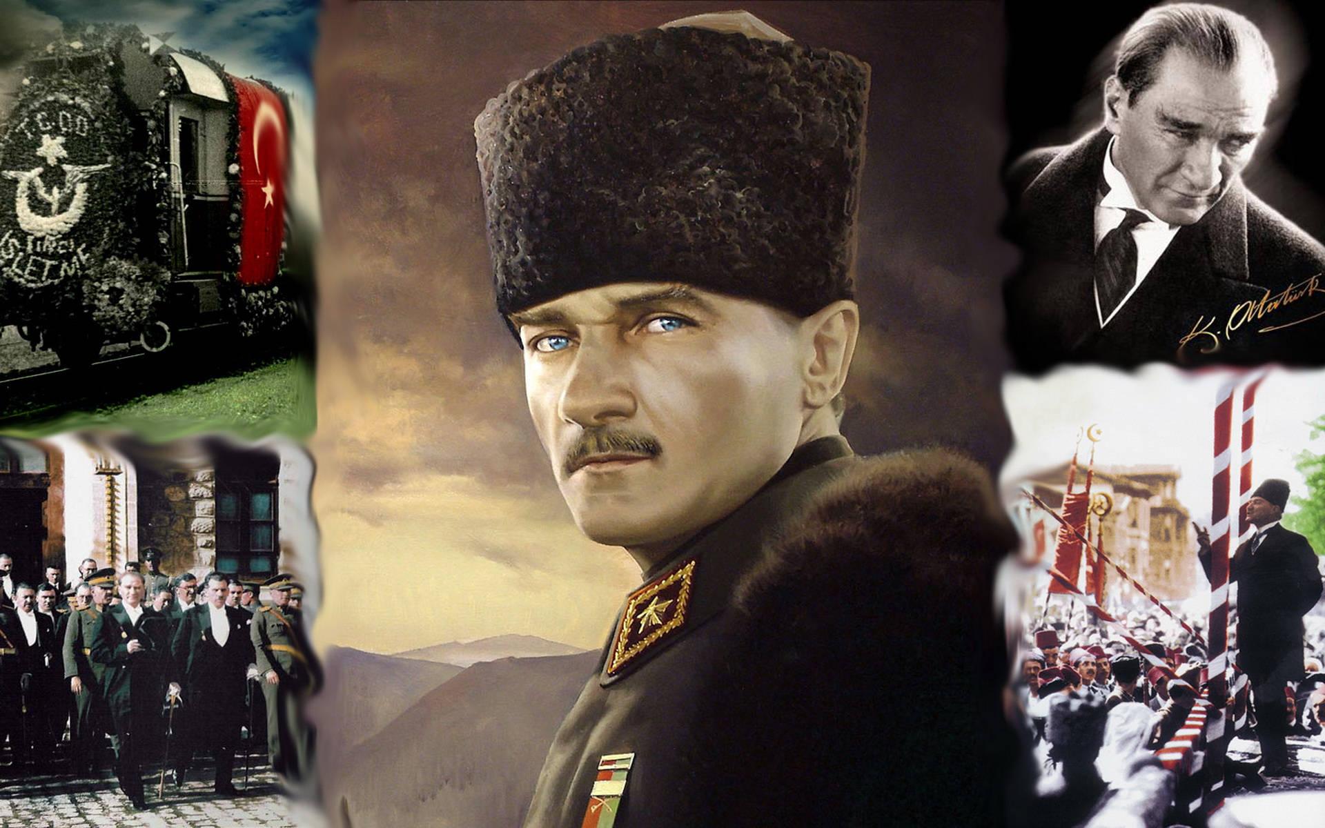 1920x1200 Download Collage Of Mustafa Kemal Ataturk Wallpaper