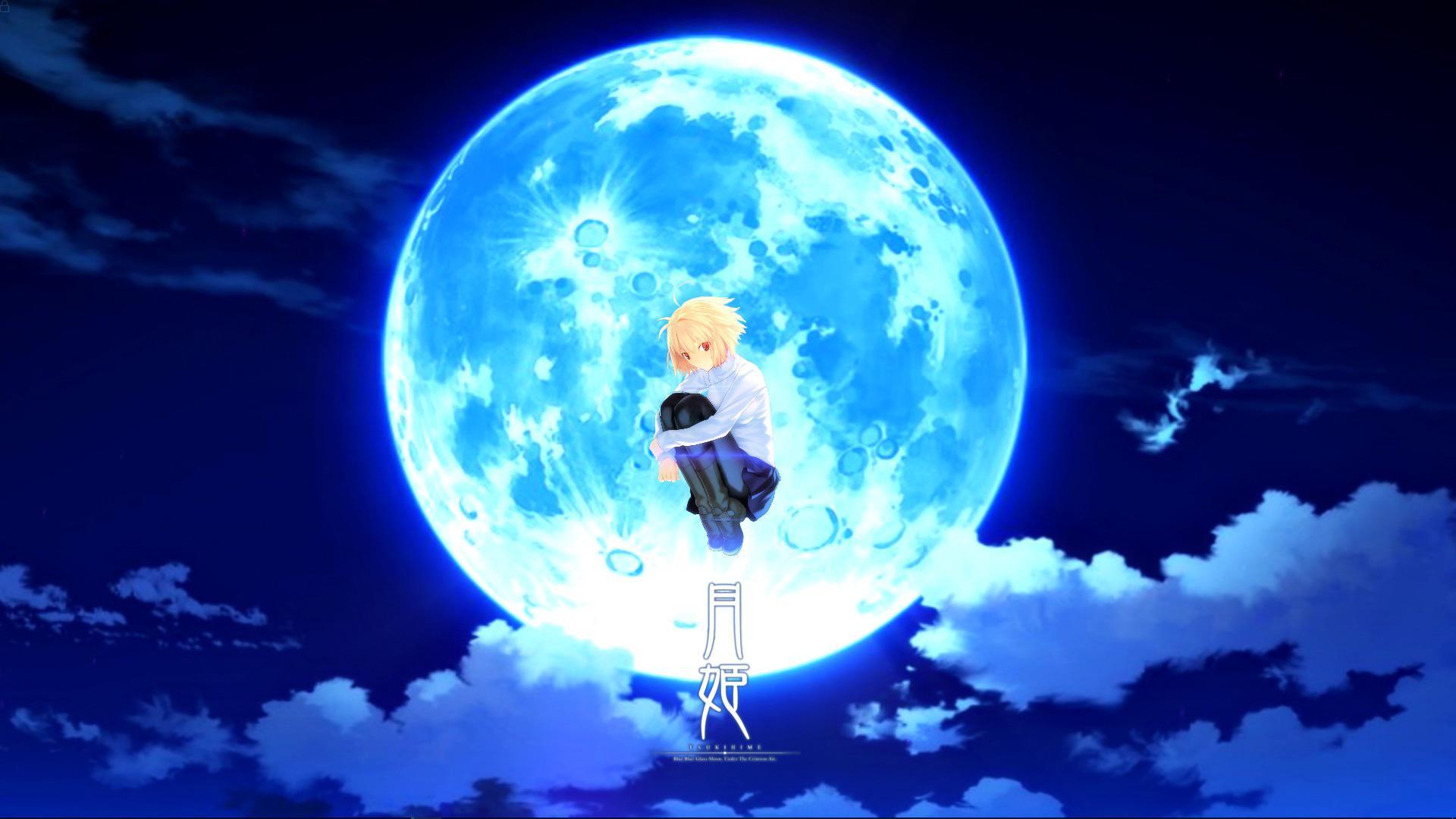 1920x1080 In honor of the Tsukihime remake being announced I present to you my desktop art I put together. (Its animated but I couldn't record my screen)