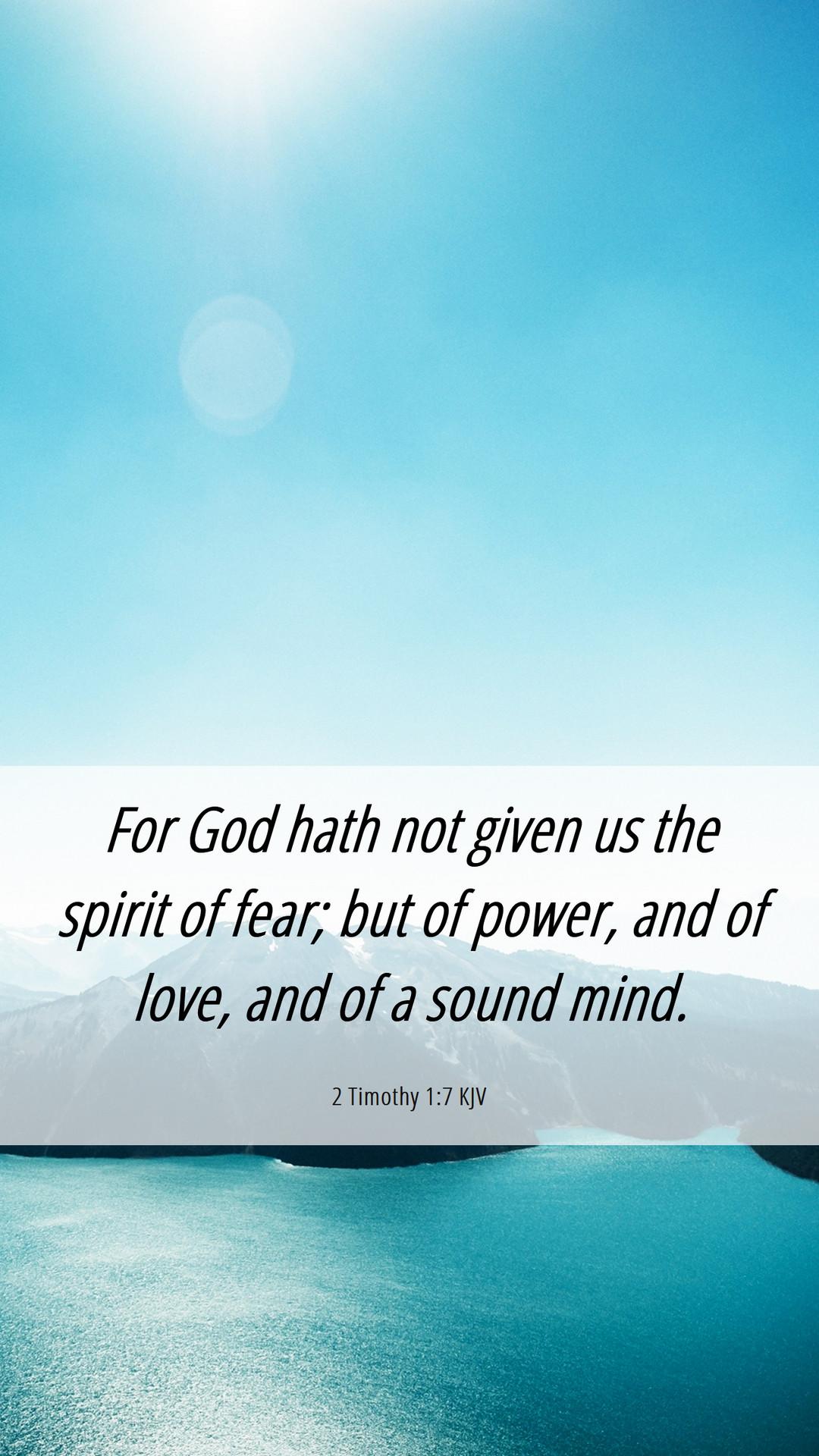 2 Timothy 1 7 bible bible verse god jesus HD phone wallpaper  Peakpx