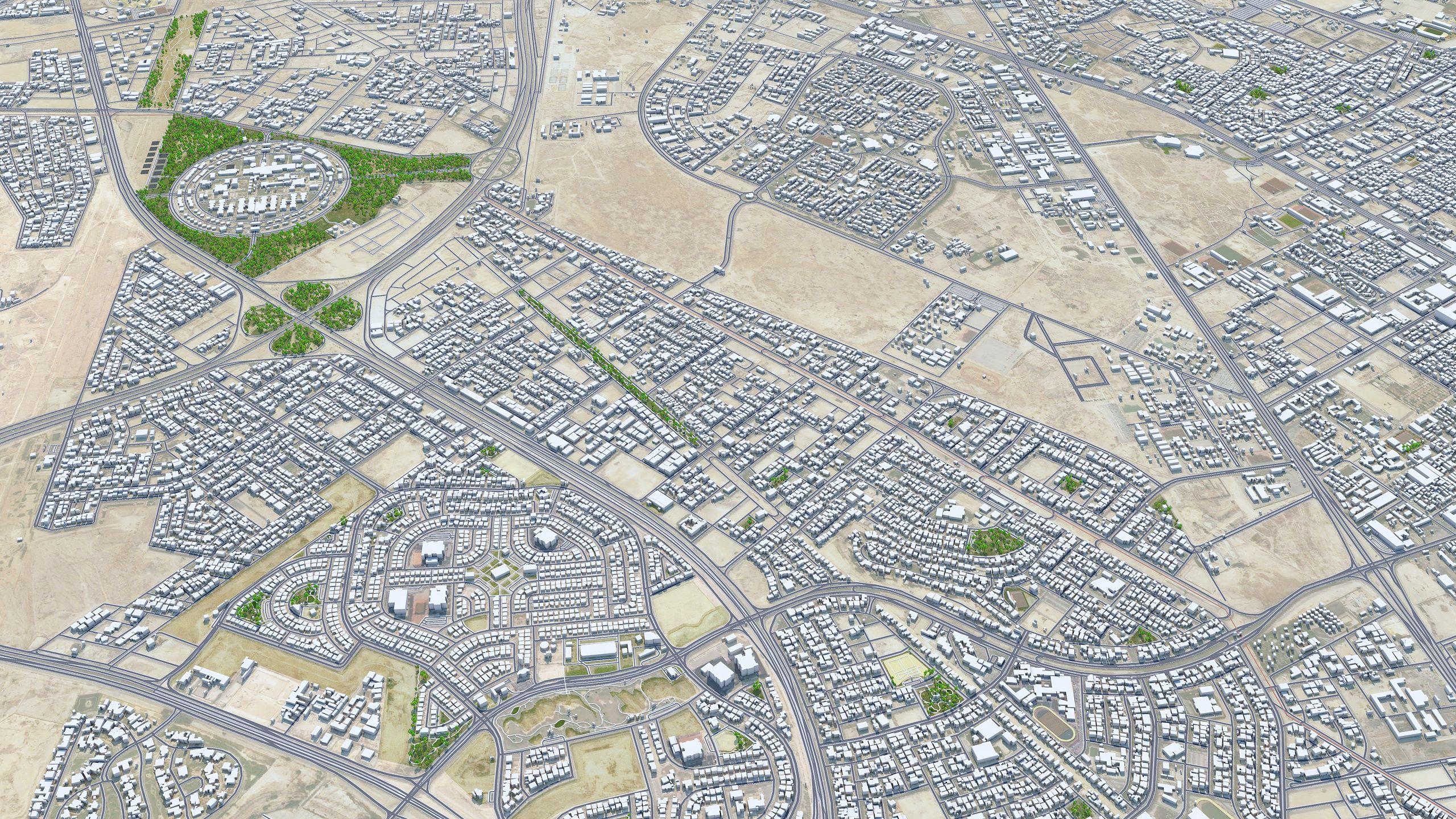 2560x1440 Dammam City Saudi Arabia 3D Model $199 - .3Ds .3Dm .dxf .fbx .obj .stl .c4d