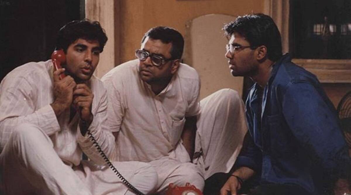 1200x667 Inside photo from Hera Pheri 3 sets emerges online, Akshay Kumar poses with Suniel Shetty and Paresh Rawal. Entertainment News, The Indian Express