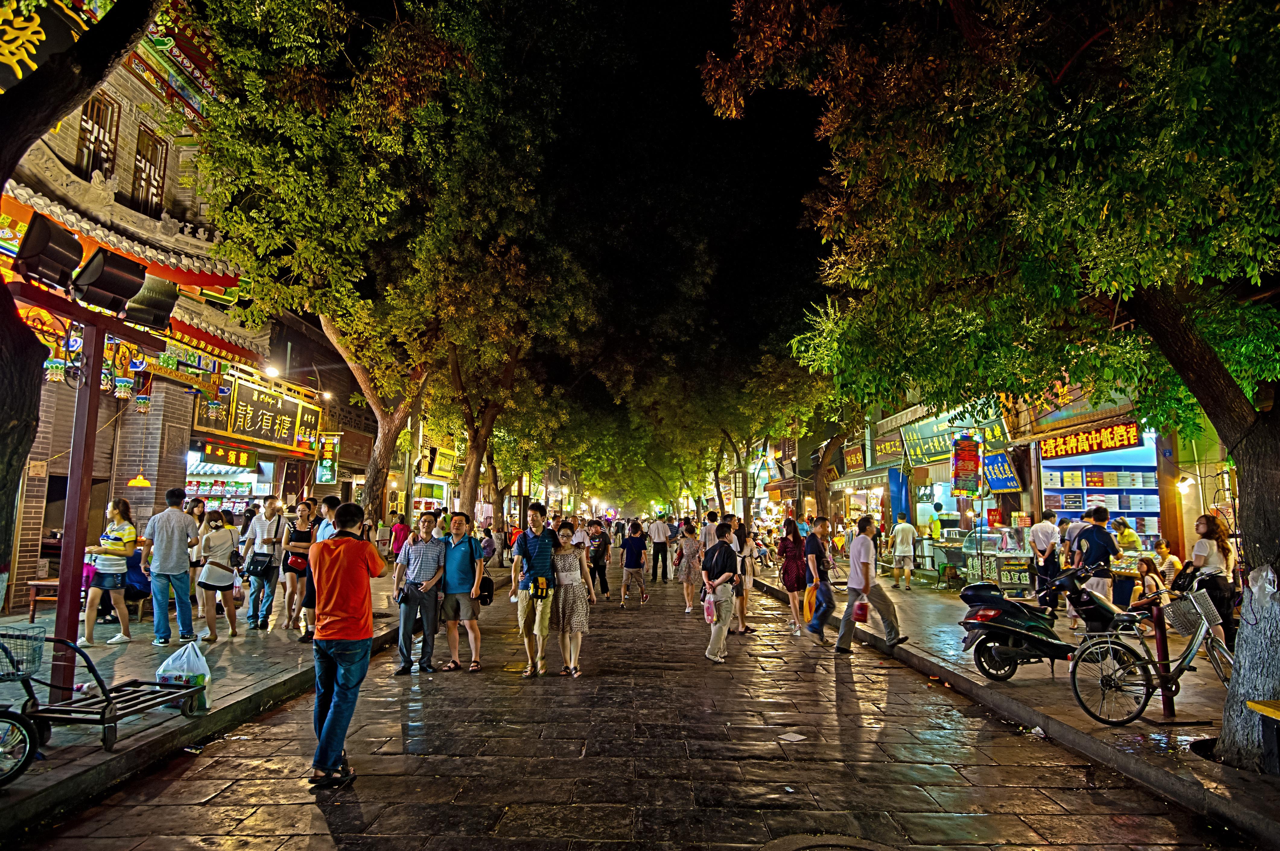 4243x2822 Wallpaper Night, Street, Town, Evening, City, Background Free Image