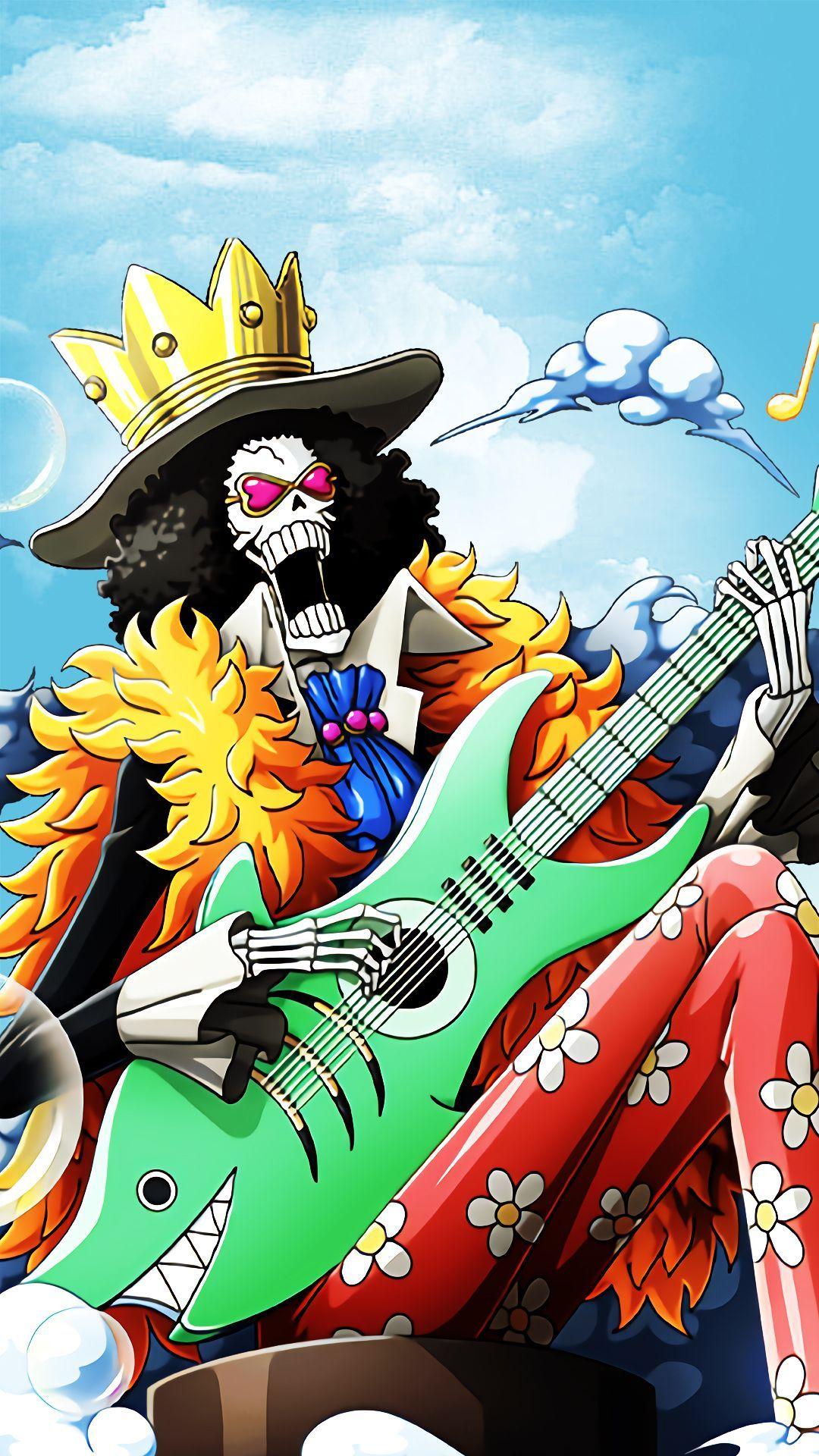 1080x1920 Soul king brook. One piece wallpaper