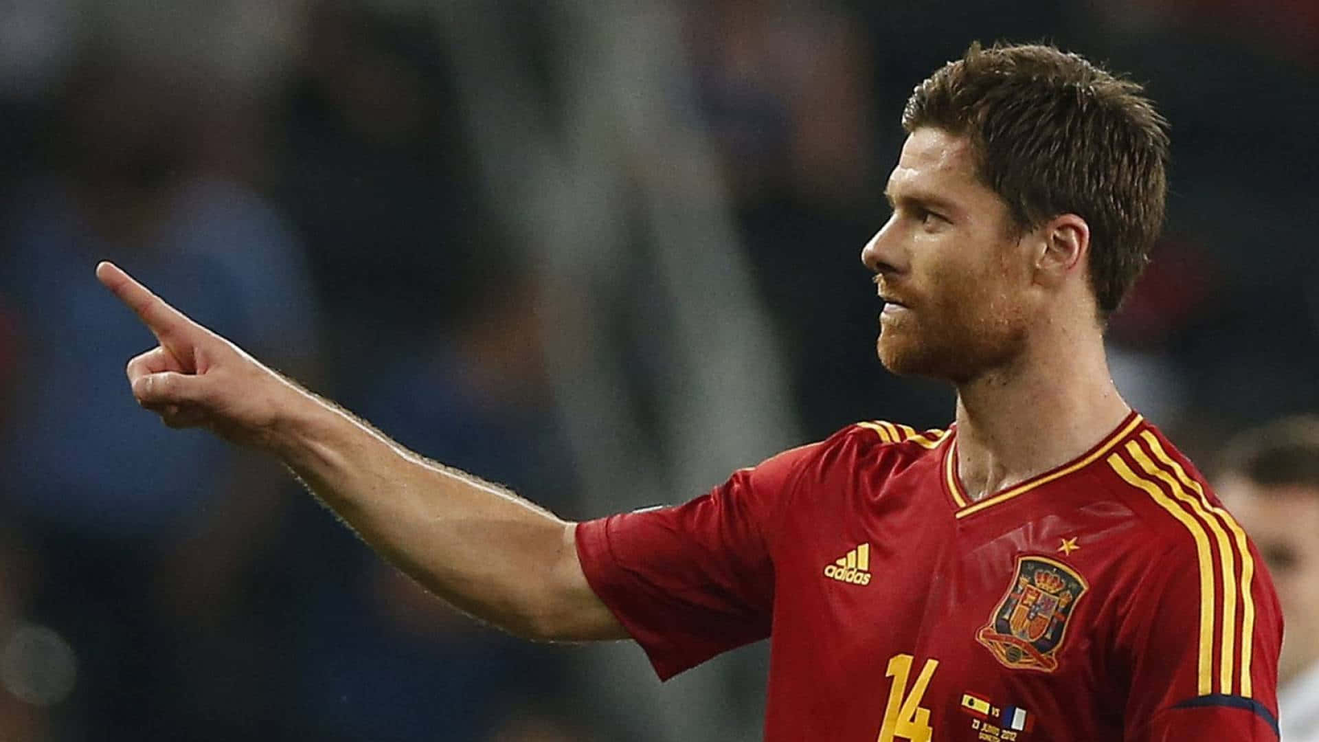 1920x1080 Download Footballer Xabi Alonso Pointing Picture