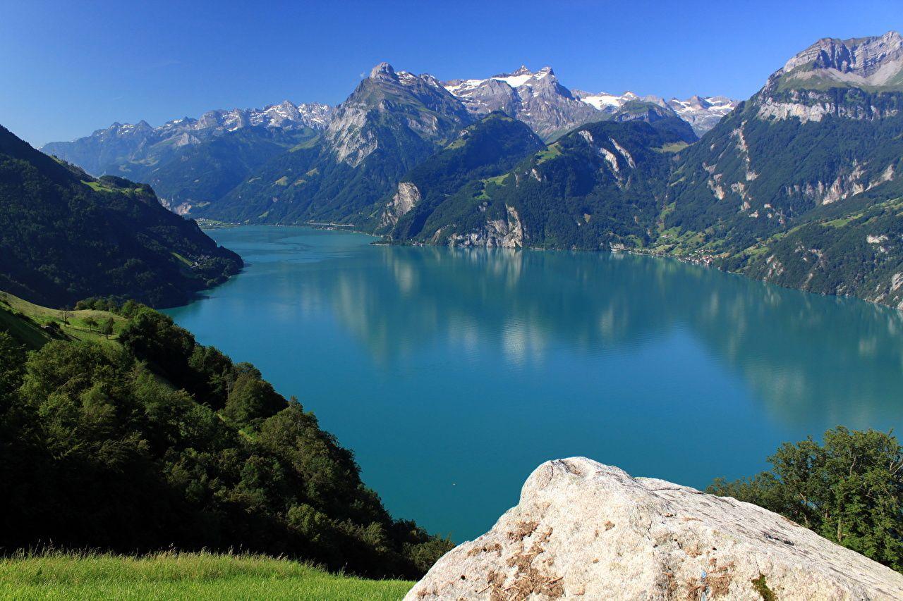 1280x853 Wallpaper Switzerland Morschach Nature Mountains Lake Landscape