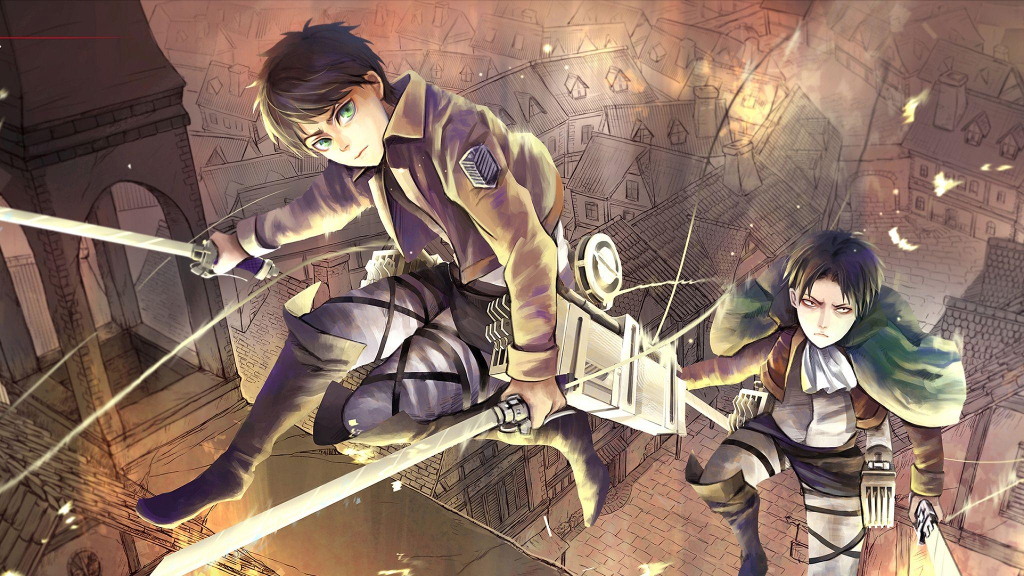 Eren and Levi On Titan Wallpapers - Top Free Eren and Levi Attack On Titan Backgrounds - WallpaperAccess