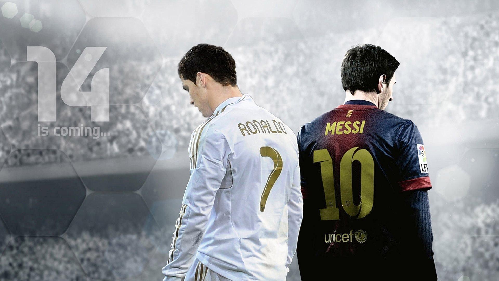 1920x1080 Ronaldo & Messi FIFA 14 HD Wallpaper: Legends Unitex1080