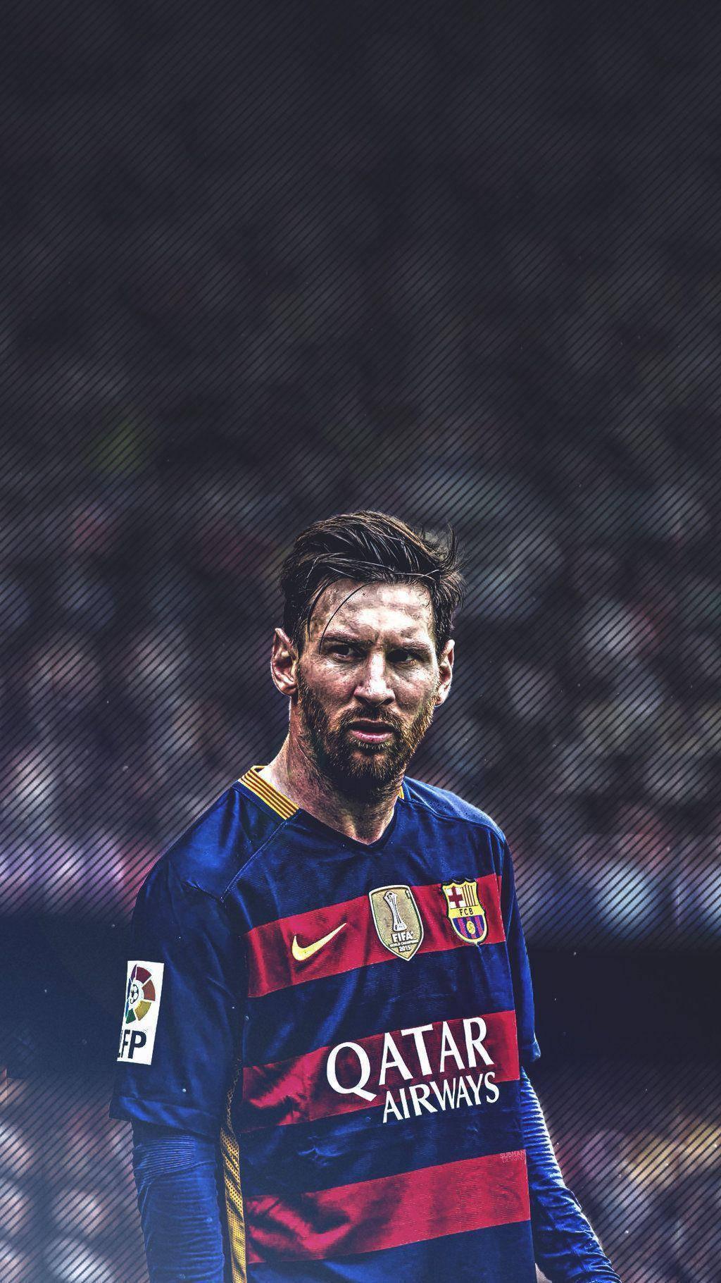 1024x1821 Download Celebrating Lionel Messi's victory as FIFA Champion of 2015. Wallpaper