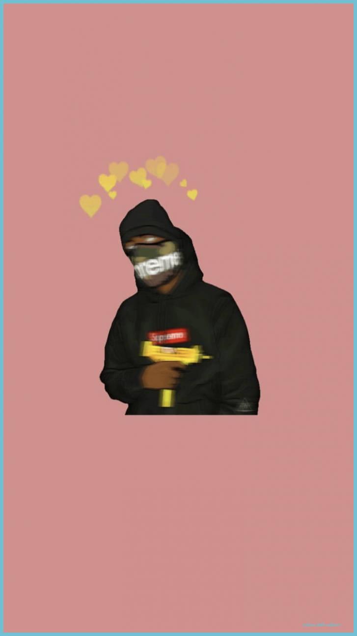 727x1293 Download Supreme Jacket Cartoon Instagram Profile Wallpaper