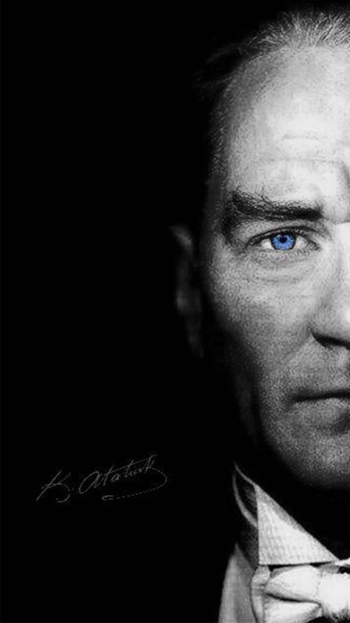 720x1280 Download Blue Eyed Ataturk Wallpaper