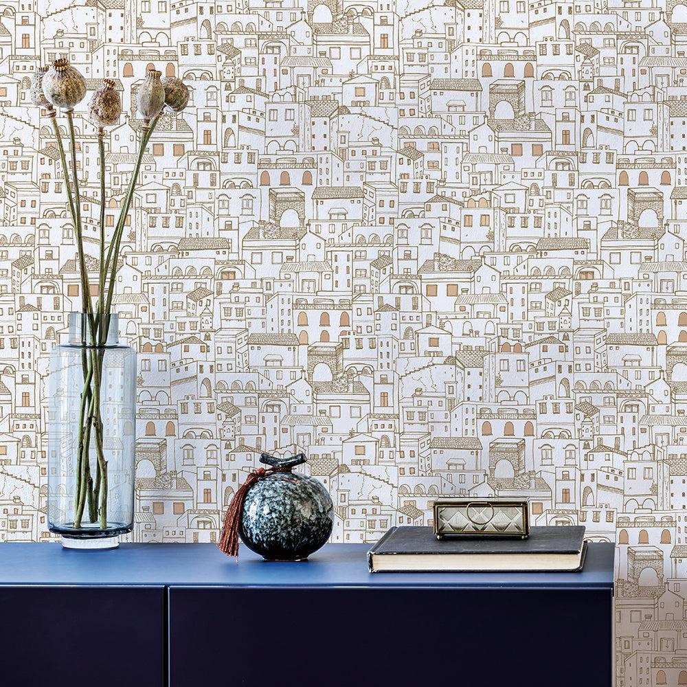 1000x1000 Amalfi Building Removable Wallpaper by the Amalfi Coast
