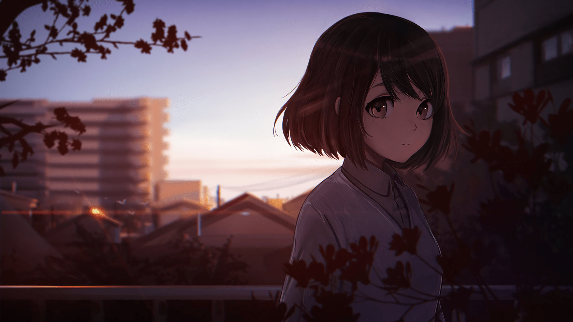 1920x1080 4K, sky, anime, moescape, urban, sunlight Gallery HD Wallpaper