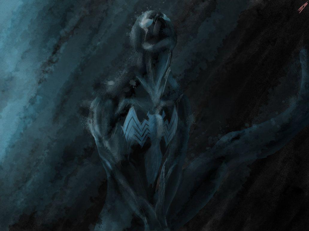 1032x774 Symbiote Spider Man In The Rainy Night