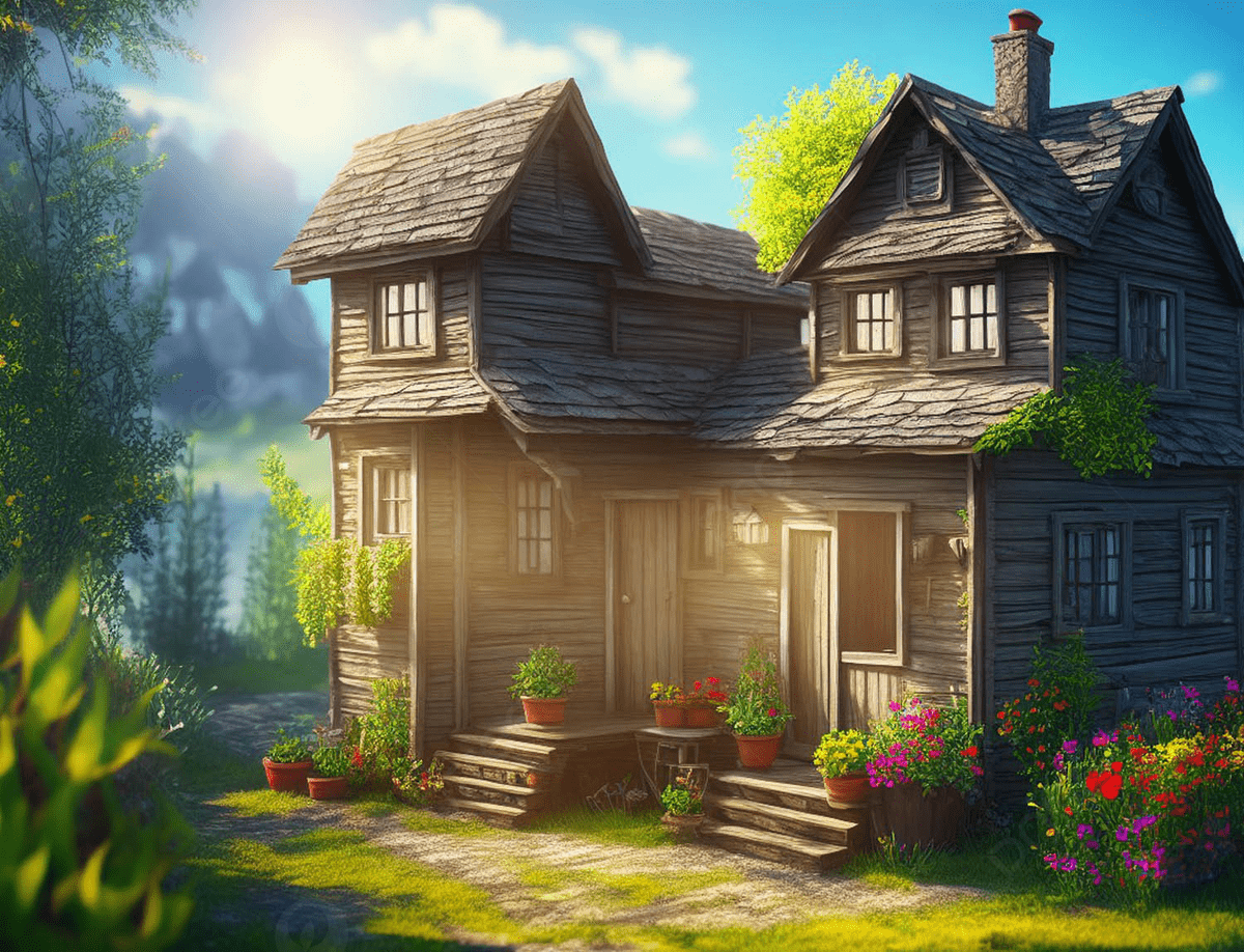 1200x918 Beautiful Old Wooden Small House Background, House, Building, Beautiful Background Image And Wallpaper for Free Download
