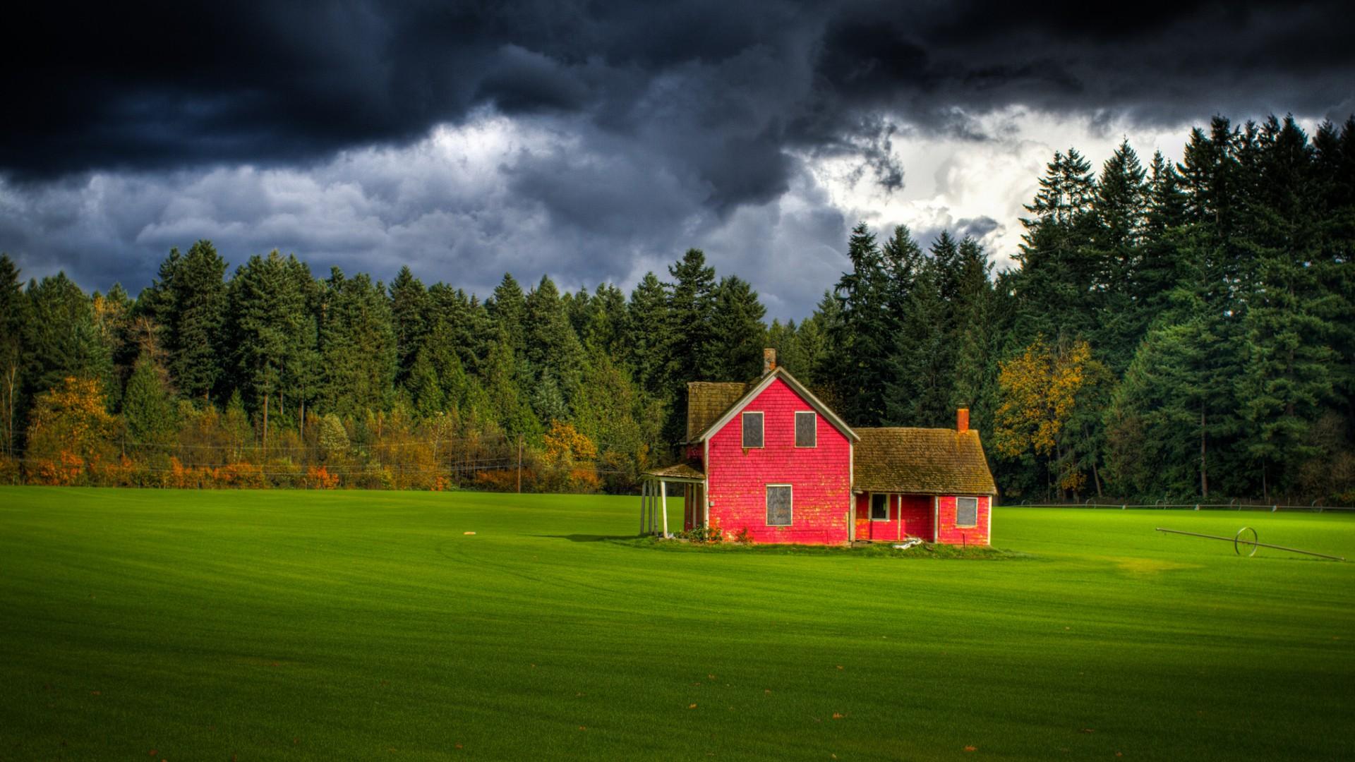 1920x1080 Small house with cloudy Sky [1920X1080]