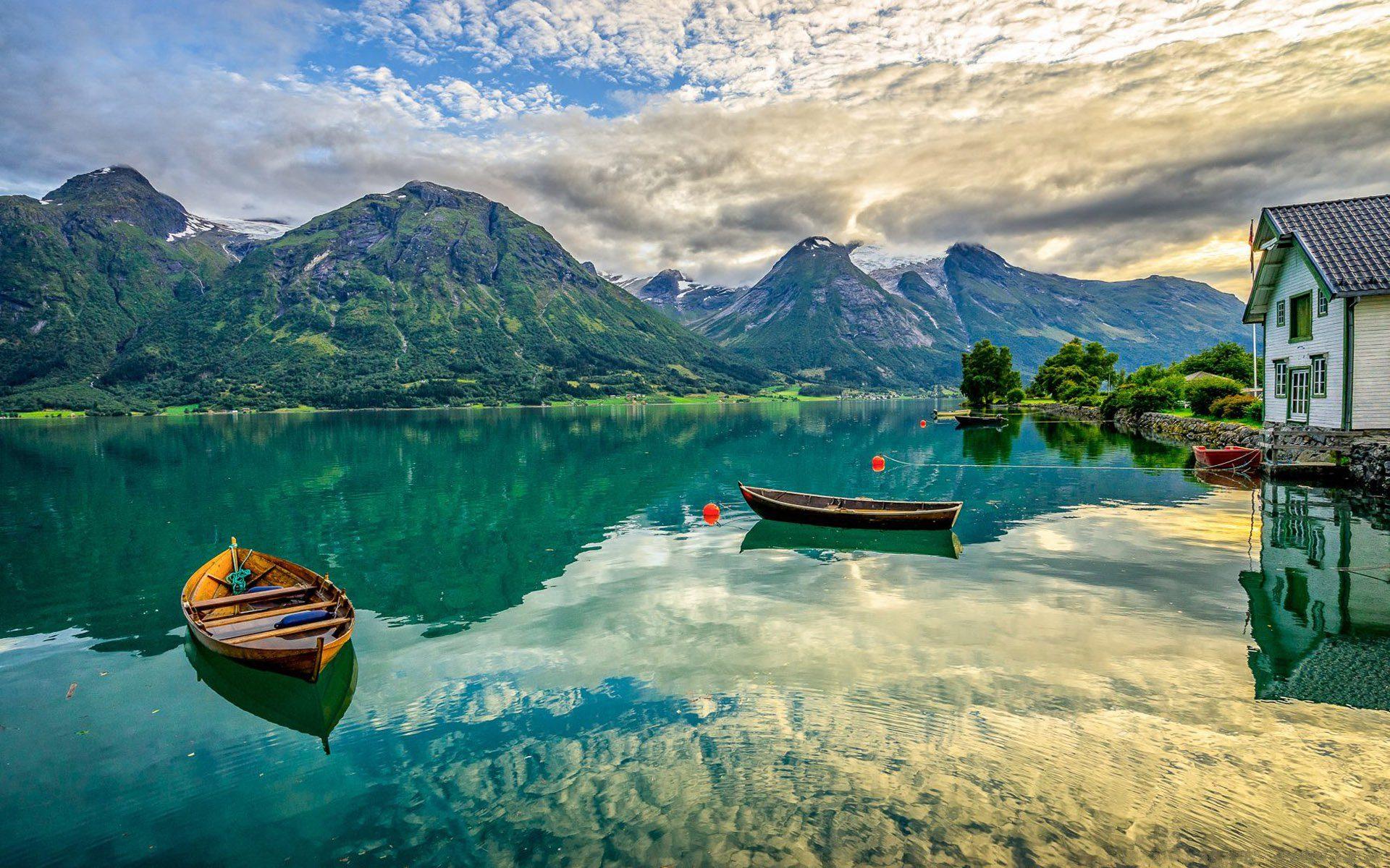 1920x1200 Egersund Small Town Southwest Of Norway Rocky Mountains Peaks House Lake Ponds Reflection Landscape Beautiful Photography 4k Ultra HD Wallpaper For Desktop :