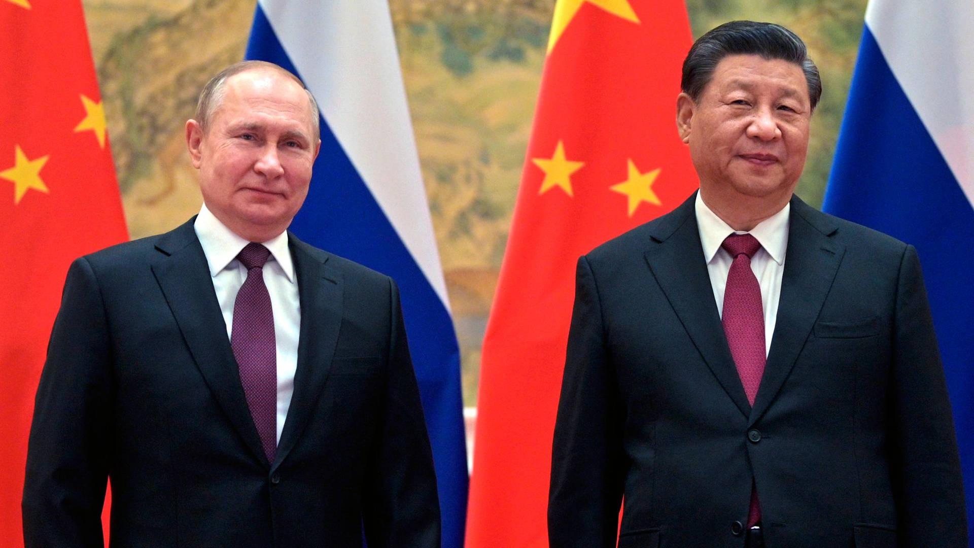 1920x1080 Download Half Body Photo Vladimir Putin And Xi Jinping Wallpaper