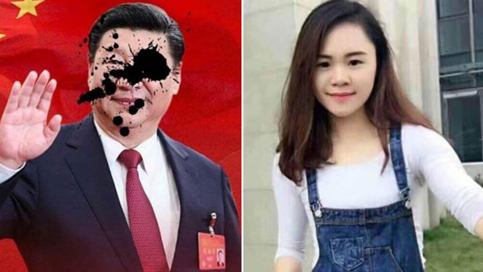 1600x900 Xi image defaced over woman's disappearance