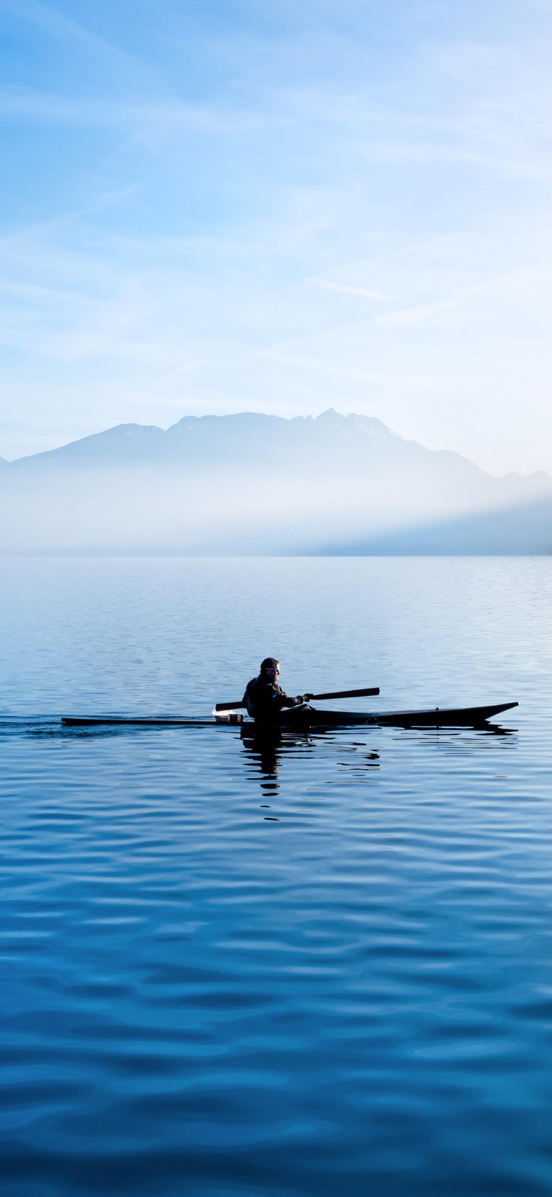 1080x2340 Annecy feeds Wallpaper 4K, Kayak, France, Lake, Nature