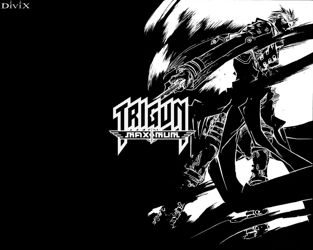 1280x1024 Trigun, Vash the Stampede, gun, glasses, machine gun, futuristic, animex1024 Wallpaper