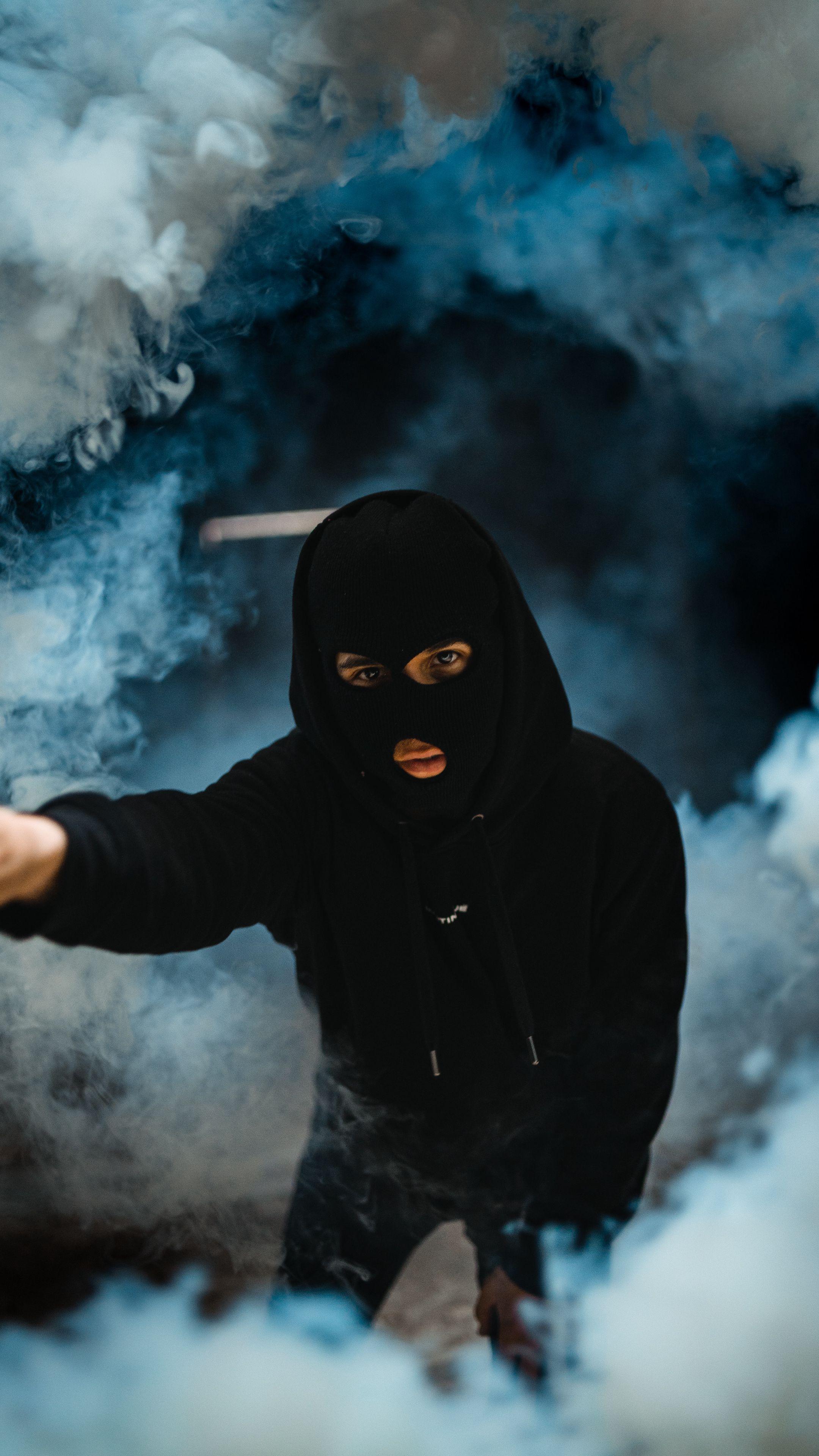 2160x3840 Download wallpaper 2160x3840 man, balaclava, mask, smoke samsung galaxy s s note, sony xperia z, z z z htc one, lenovo vibe HD background