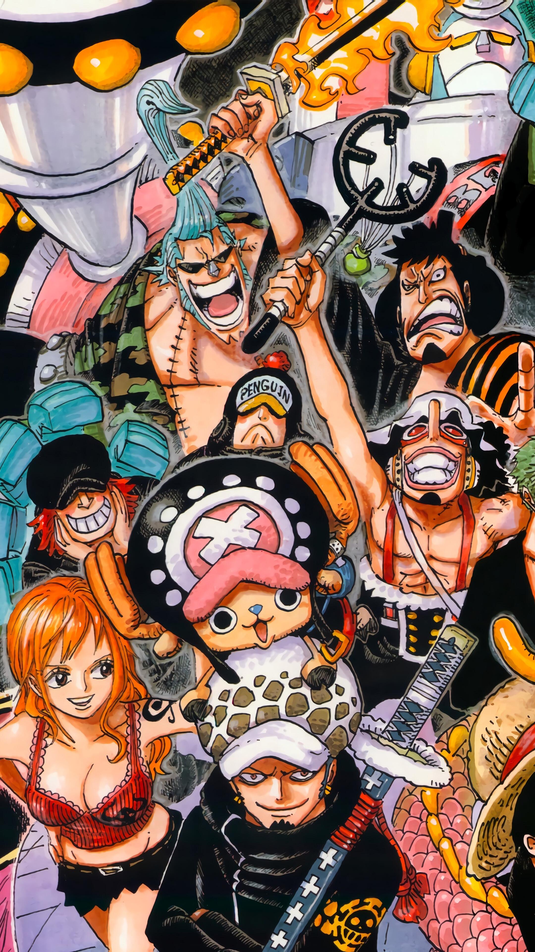 2160x3840 One Piece, Straw Hat Pirates, Heart Pirates, 4k Gallery HD Wallpaper