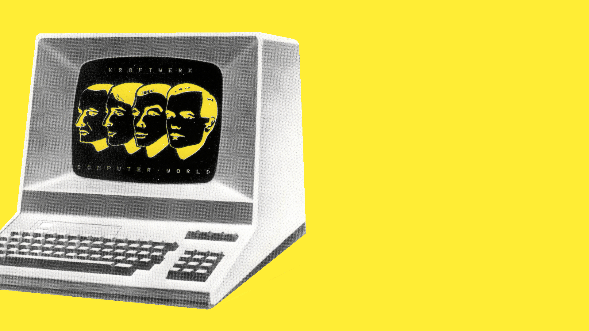 1920x1080 computer, yellow background, music, Kraftwerk Gallery HD Wallpaper