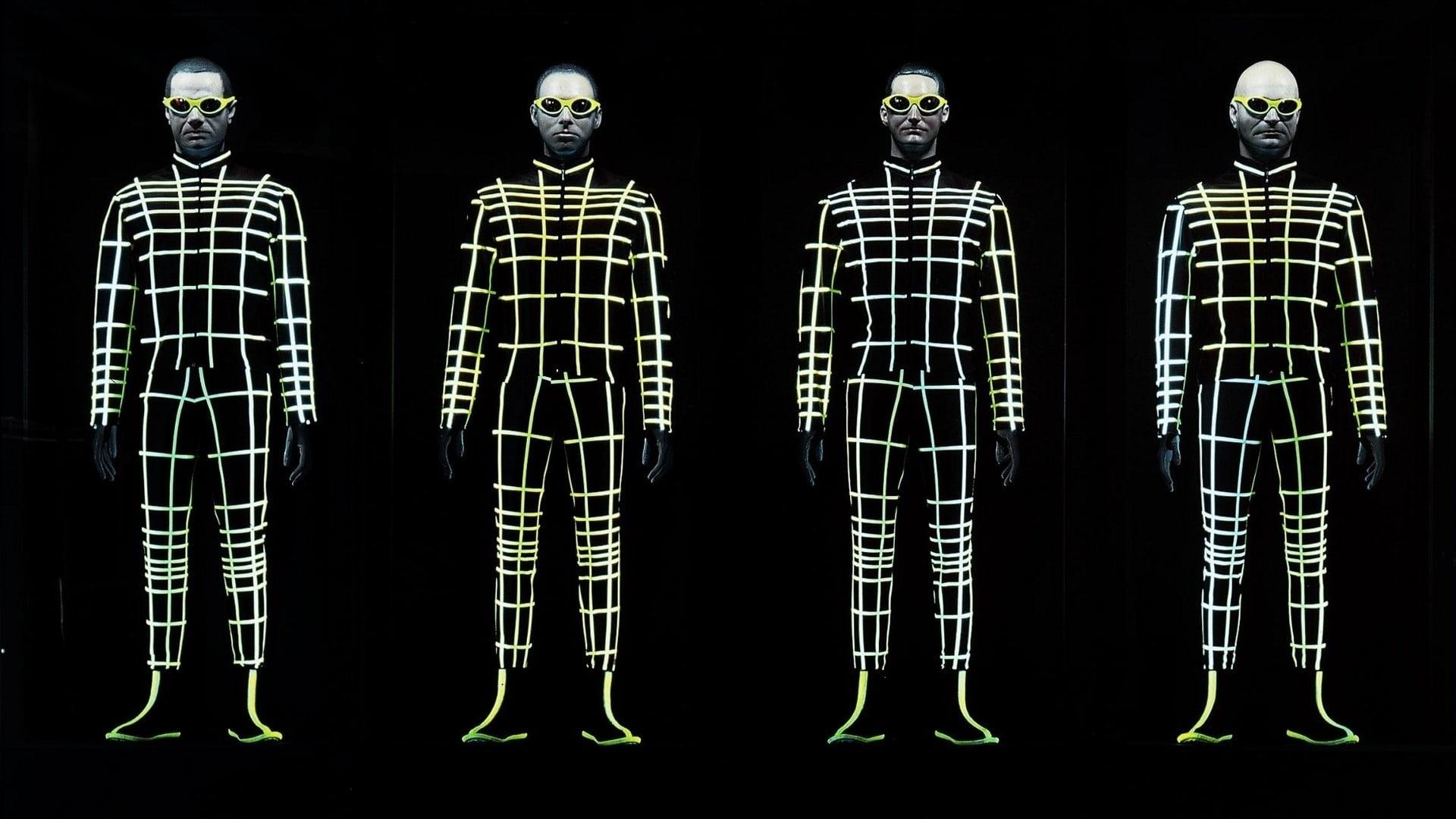 1920x1080 Wallpaper / repetition, mannequin, representation, 1080P, indoors, Band, people, in a row, black background, digital composite, Kraftwerk, human representation, Members free download