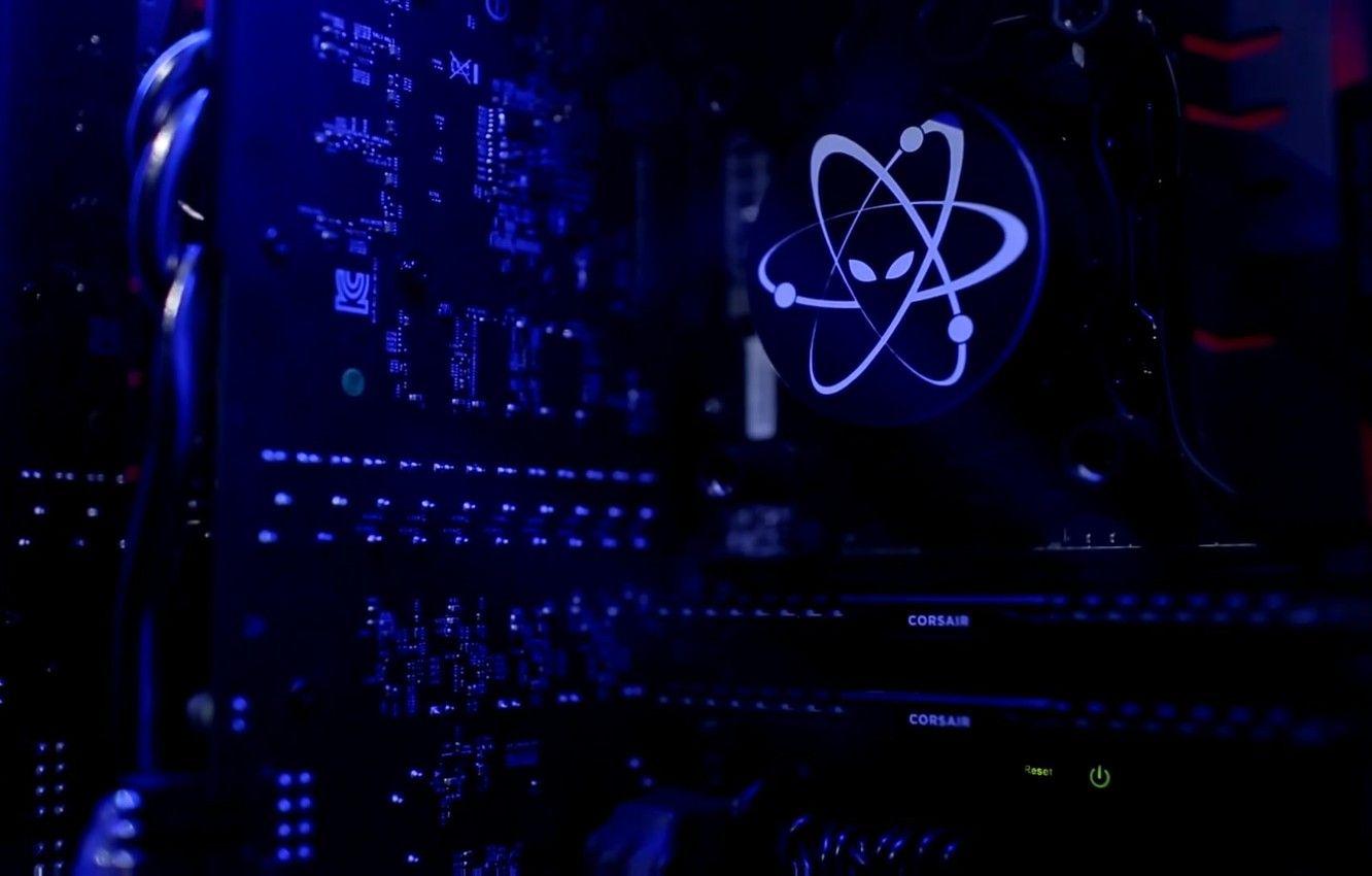 1332x850 Wallpaper Blue, Black, Wallpaper, Corsair, Hi Teck, The System Unit