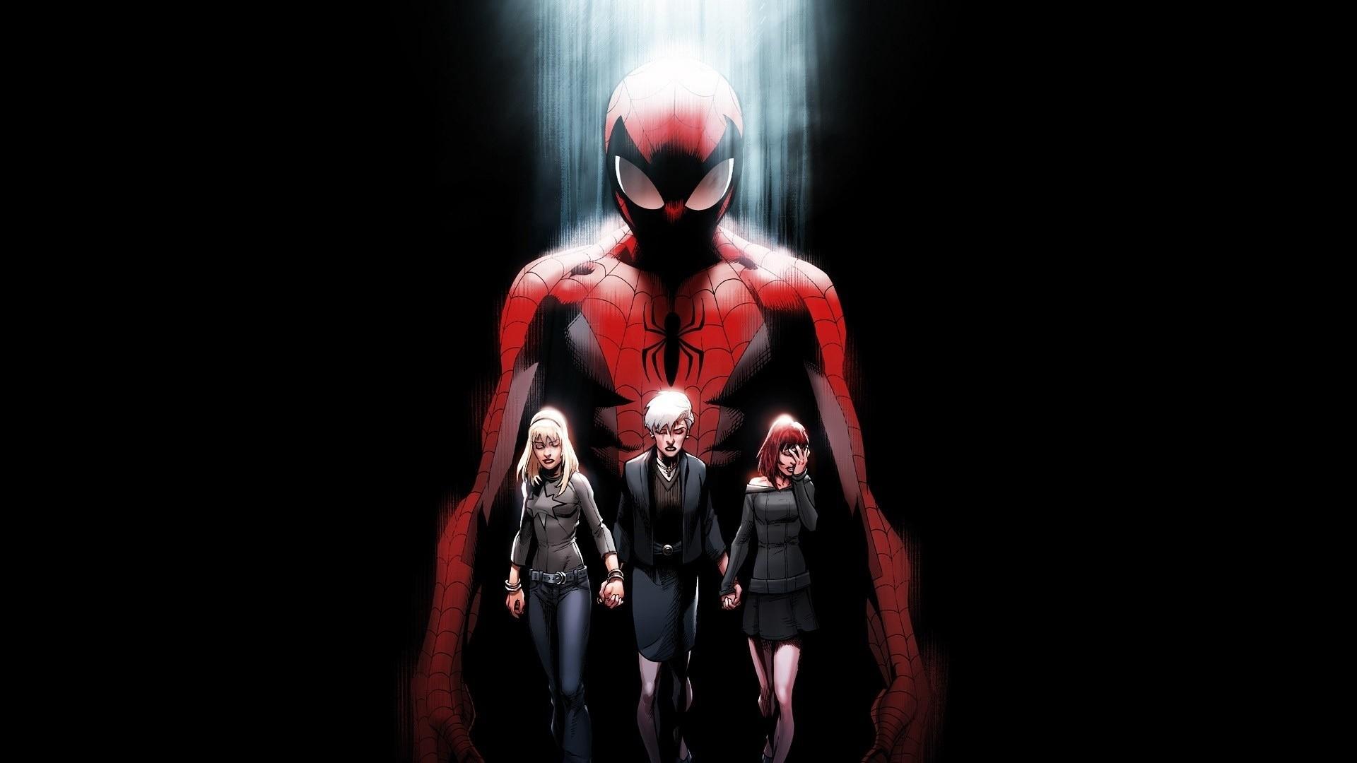 1920x1080 Wallpaper / Spider Man, Marvel Comics, Superhero, Mask, Mary Jane Watson, Frontal View Free Download