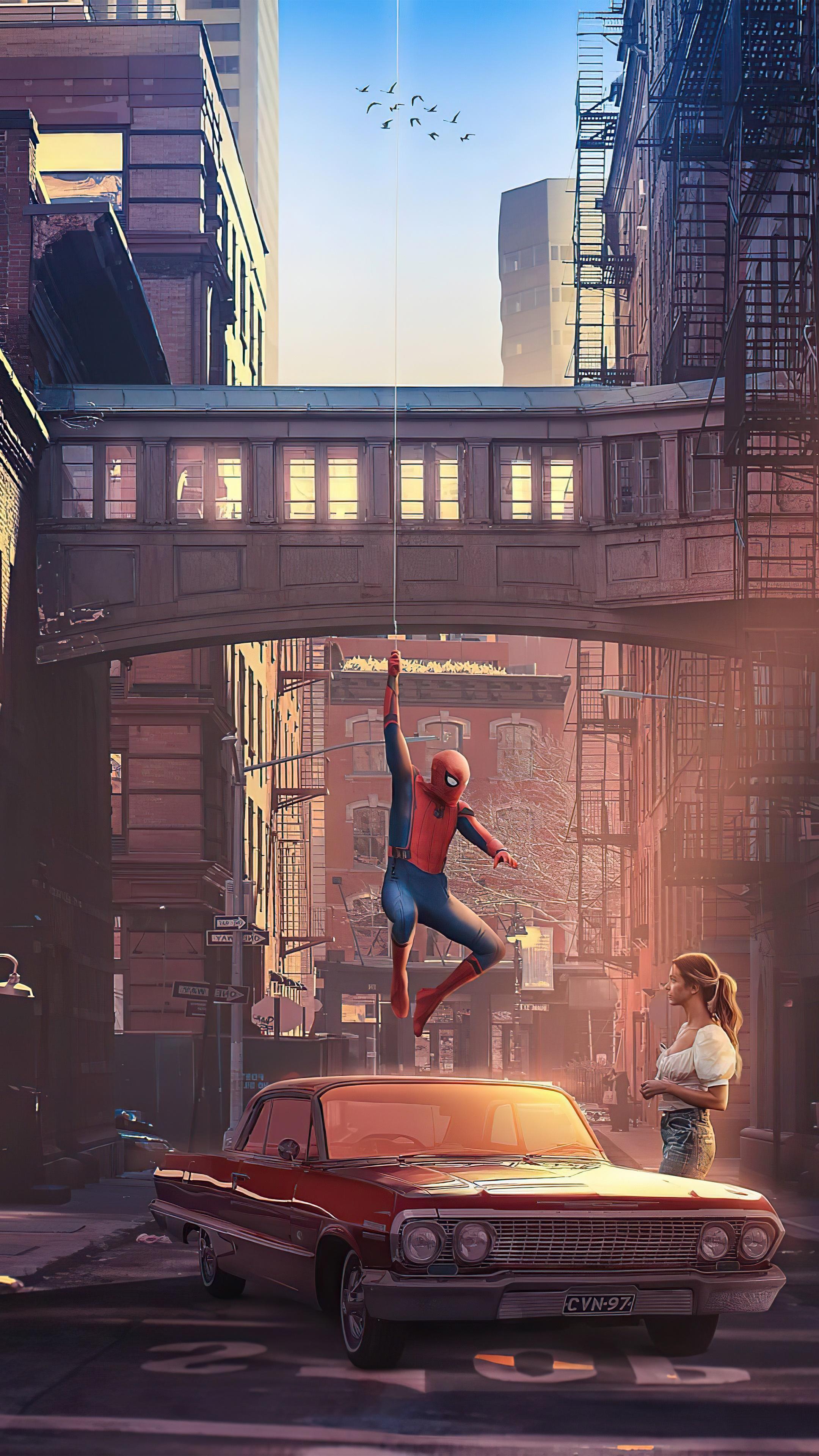 2160x3840 spiderman, mary jane, superheroes, artist, artwork, digital art, hd, 4k Gallery HD Wallpaper