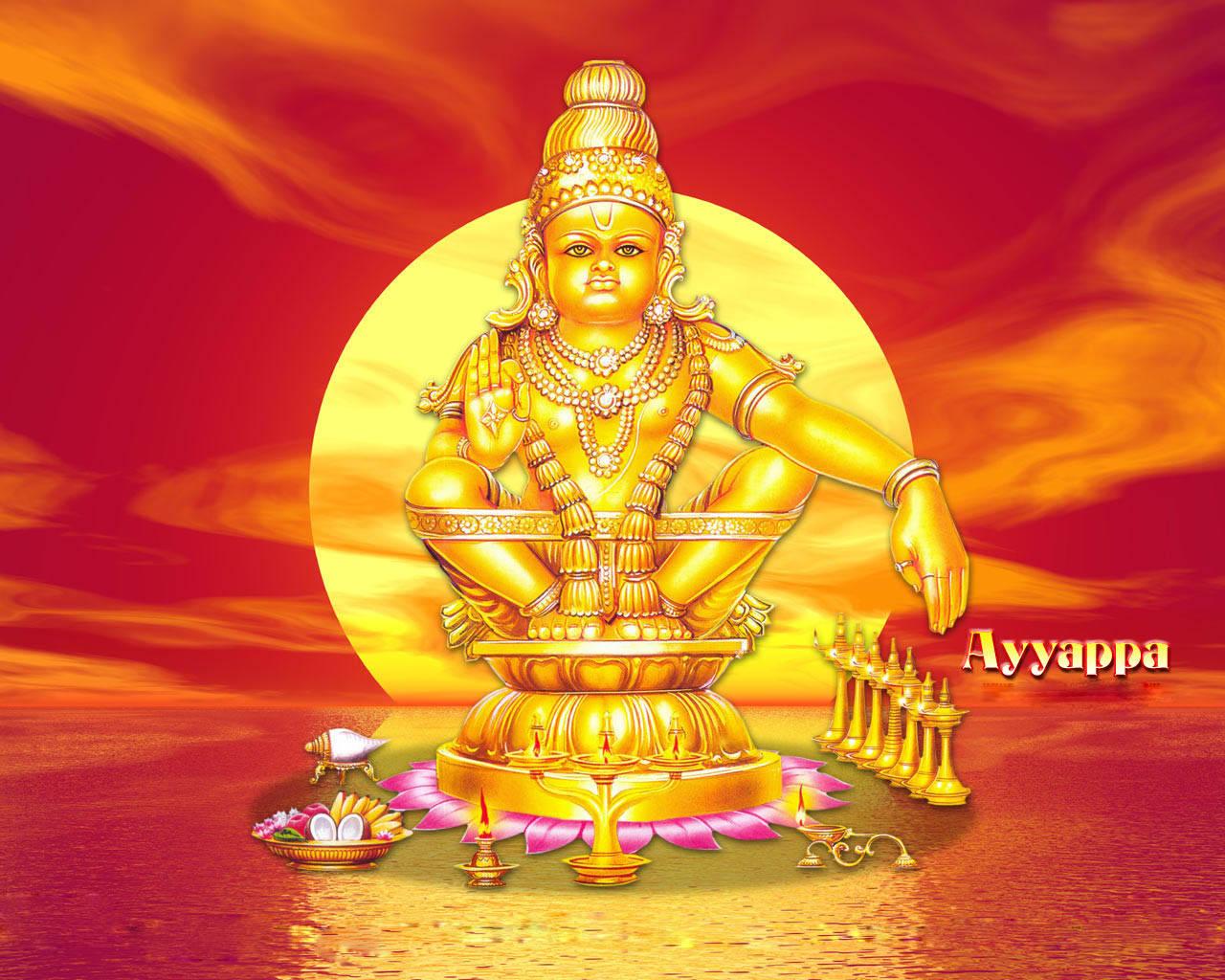 1280x1024 Download Gold Ayyappan Sun Wallpaper