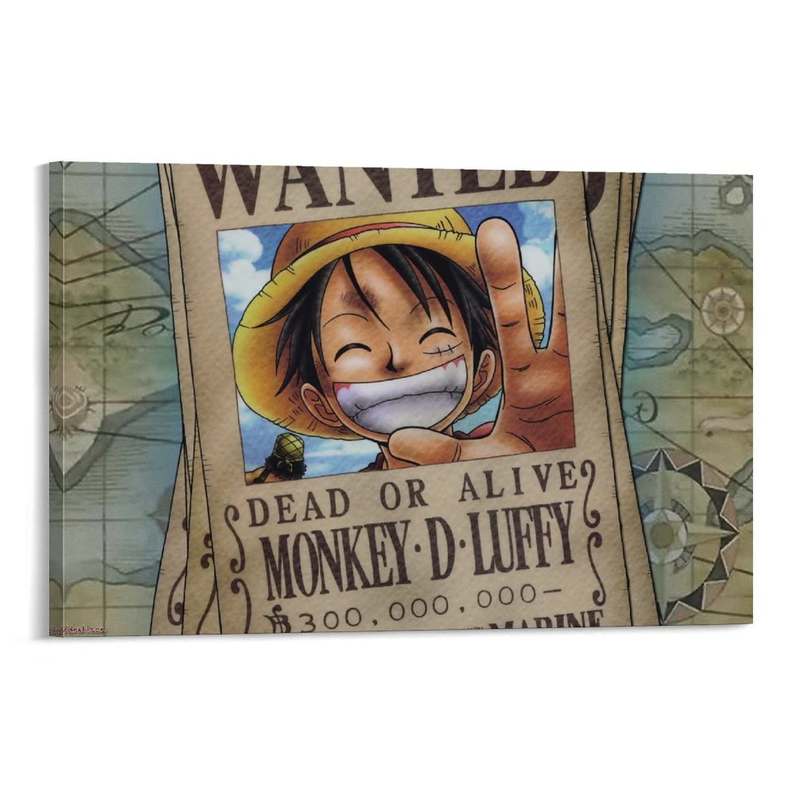 1600x1600 QLAZO One Piece Anime Luffy Naughty Bounty Wanted Nautical Map Poster for Aesthetic Room Decor Merch Art Wall Print Wallpaper for Bedroom for Teen Girls Boys 08x12inch(20x30cm): Posters & Prints