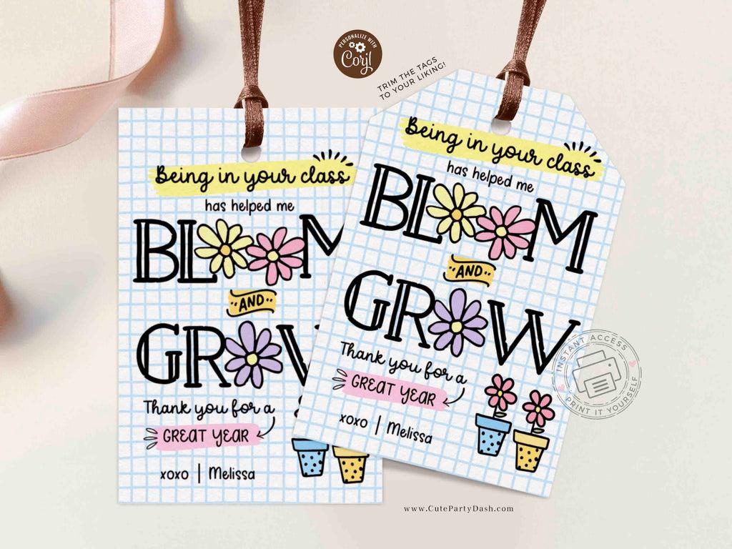 1024x768 End of Year Bloom and Grow Printable Teacher Appreciation Gift Tag