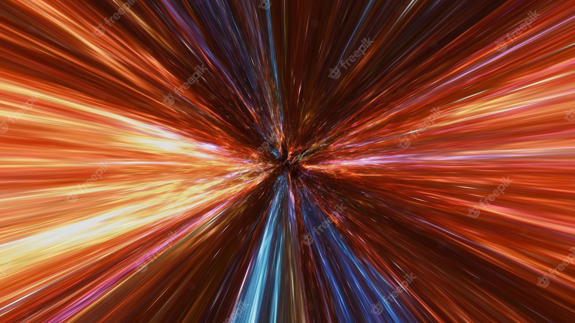 2000x1124 Premium Photo. Hyperspace motion blurverse, moving at the speed of light tunnel galaxy, hyper jump abstract color background